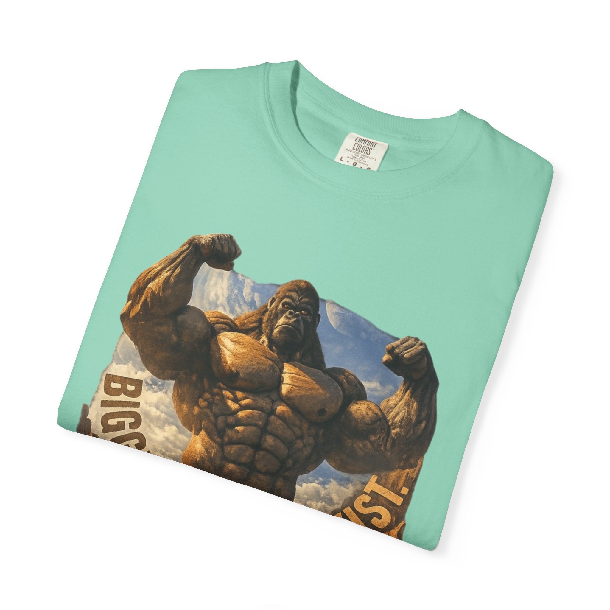 PRB Biggest Flex I Exist T-Shirt — Funny Muscle Gorilla Graphic Tee by Power Runs Black
