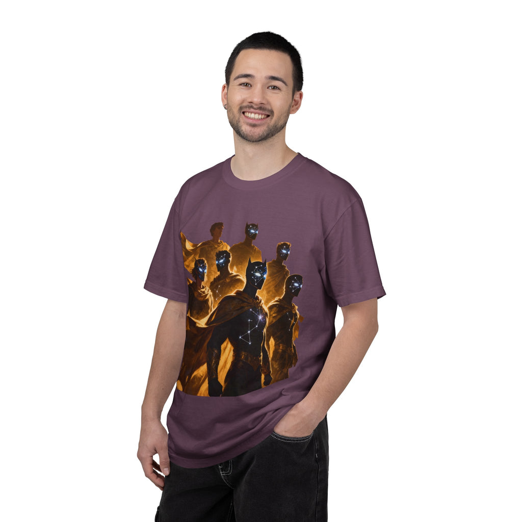 PRB Cosmic Heroes Graphic Tee (Golden Cloaks & Starry Faces) by Power Runs Black