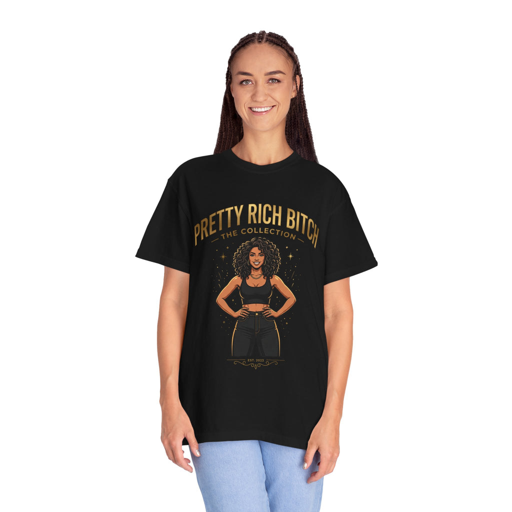 Pretty Rich Bitch The Collection by PRB T-Shirt — Empowered Black Woman Graphic Tee by Power Runs Black