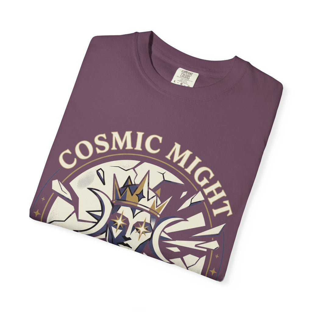 PRB Starforged Flex Cosmic Might Unleashed Graphic T-Shirt — 'Cosmic Might Unleashed' Vintage Astro King Tee by Power Runs Black