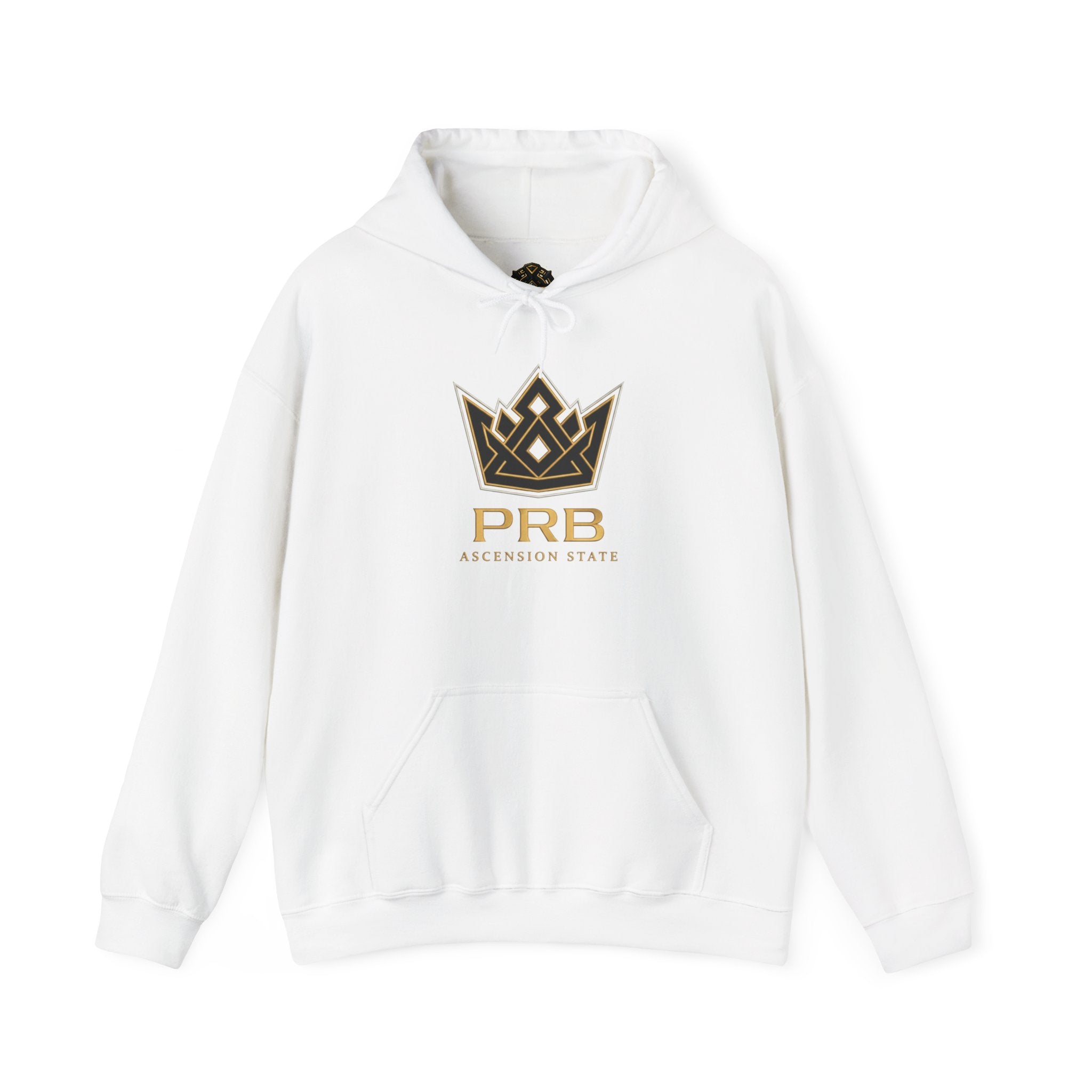Power Runs Black PRB Logo Hoodie — Ascension State Crown Design by Printify