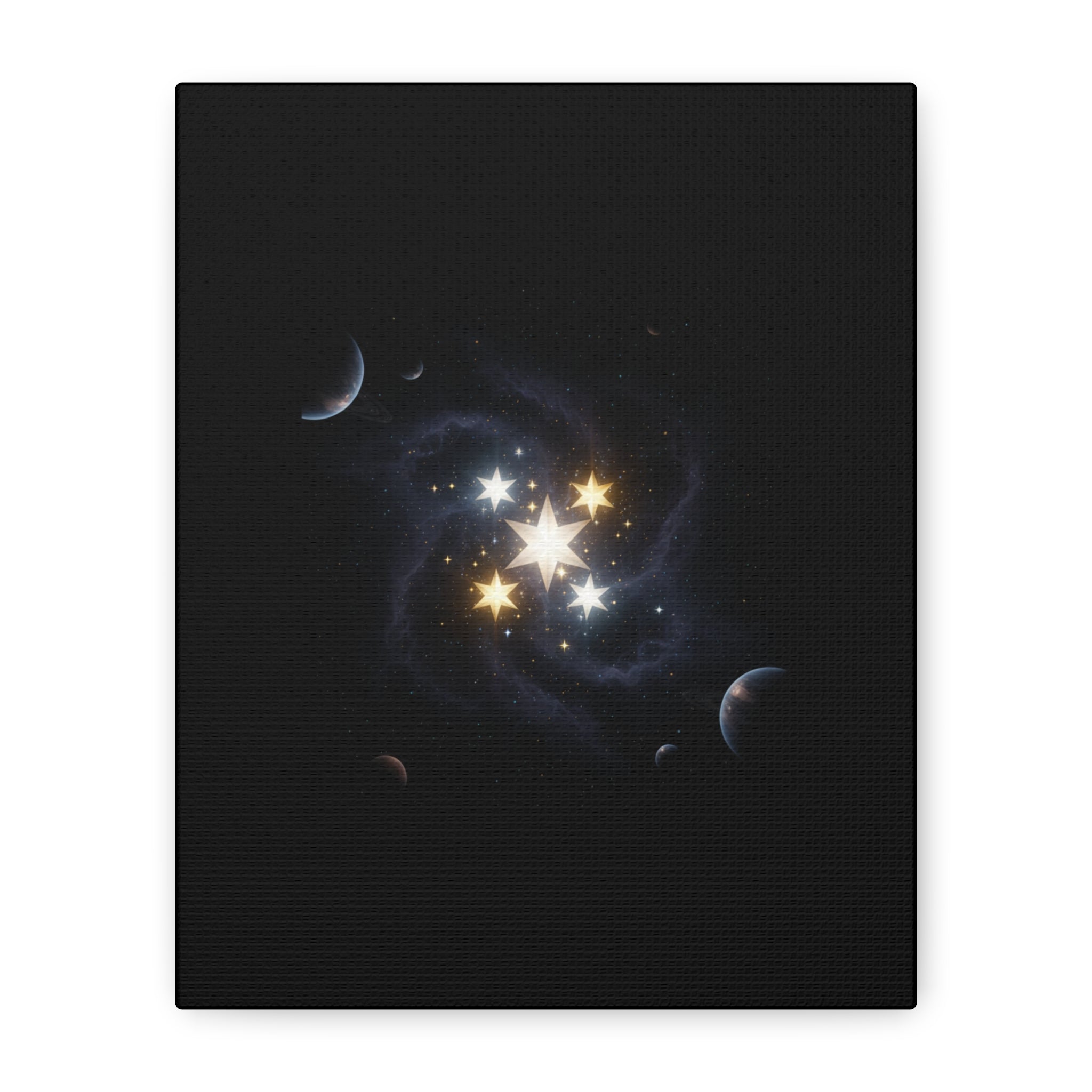 PRB Celestial Star Cluster Matte Canvas Print — Cosmic Planets Wall Art by Printify