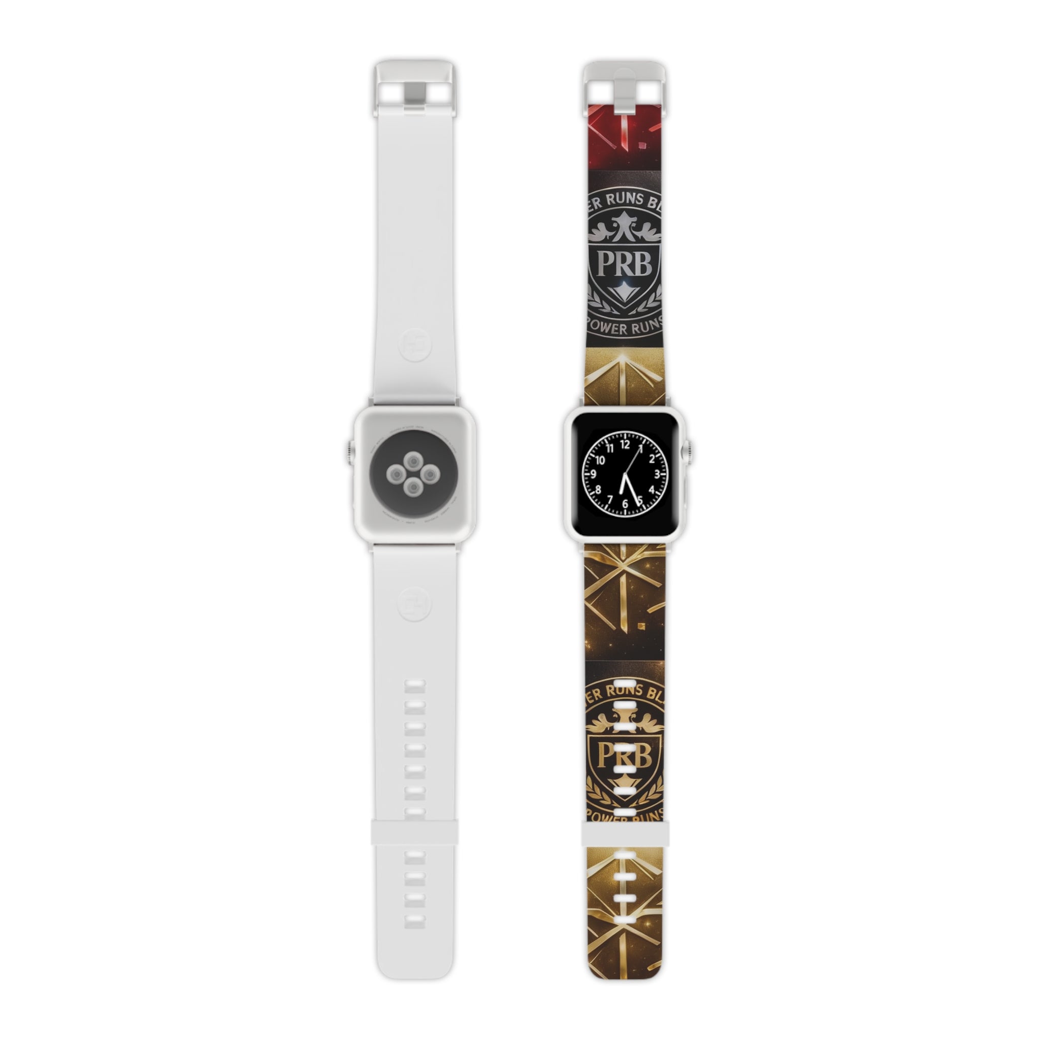Decorative Crest Apple Watch Band — Bronze & Black TPU Strap by Printify