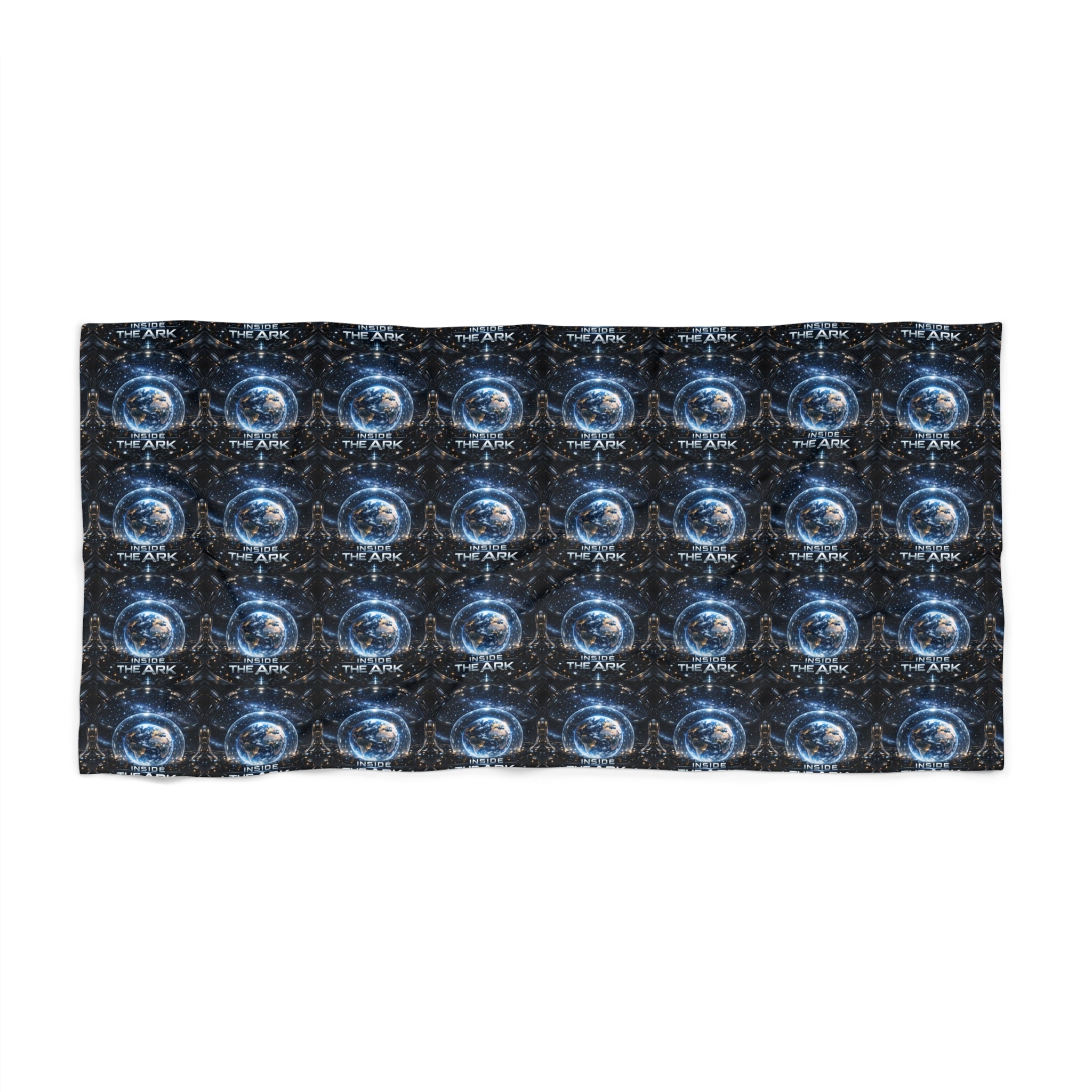 PRB Galaxy Vortex Beach Towel – Cosmic Spiral Pattern by Power Runs Black