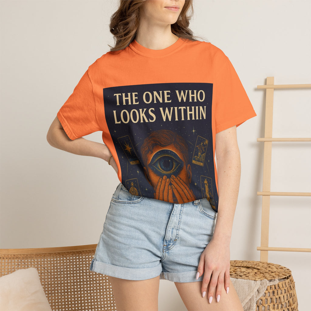 PRB Tarot Eye T-Shirt — "The One Who Looks Within" Mystical Graphic Tee by Power Runs Black