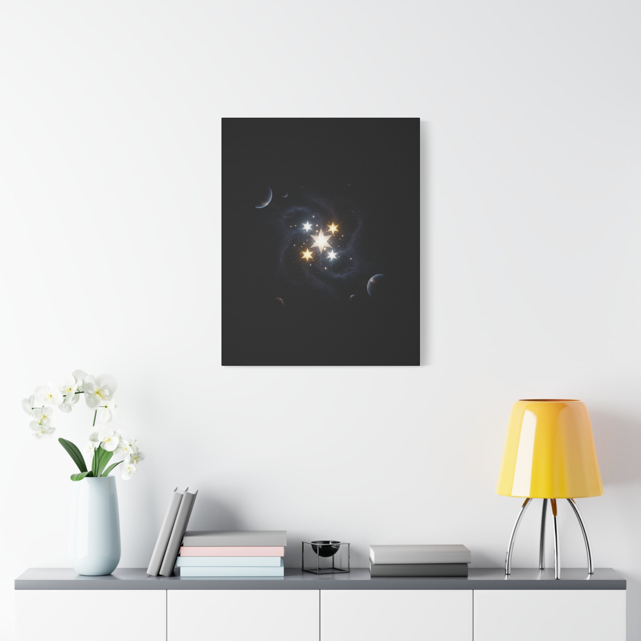 PRB Celestial Star Cluster Matte Canvas Print — Cosmic Planets Wall Art by Printify