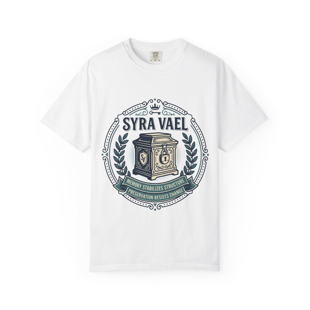 Power Runs Black PRB — Syra Vael Vintage Crest Tee by Printify