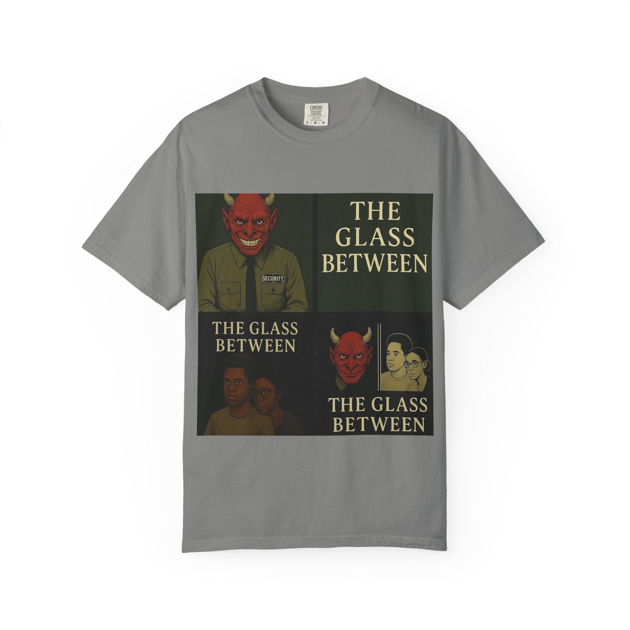 PRB The Glass Between Vintage Collage T-Shirt by Power Runs Black