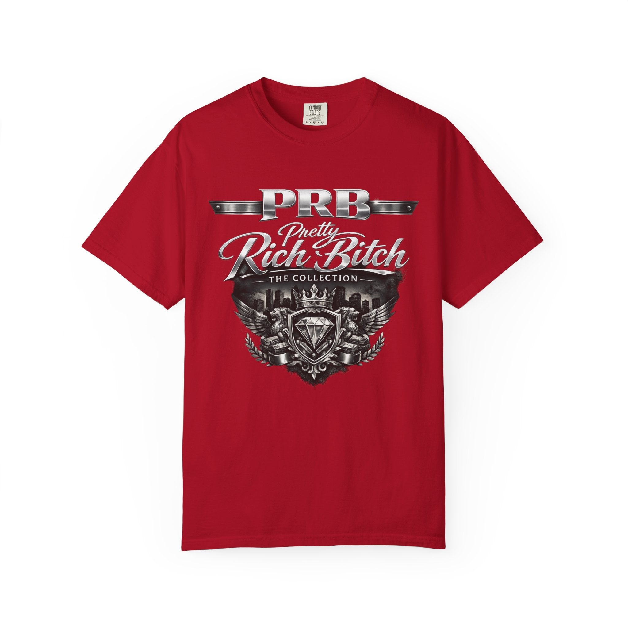 PRB Rebel Biker Crest T-Shirt | Vintage Motorcycle Emblem Tee by Power Runs Black