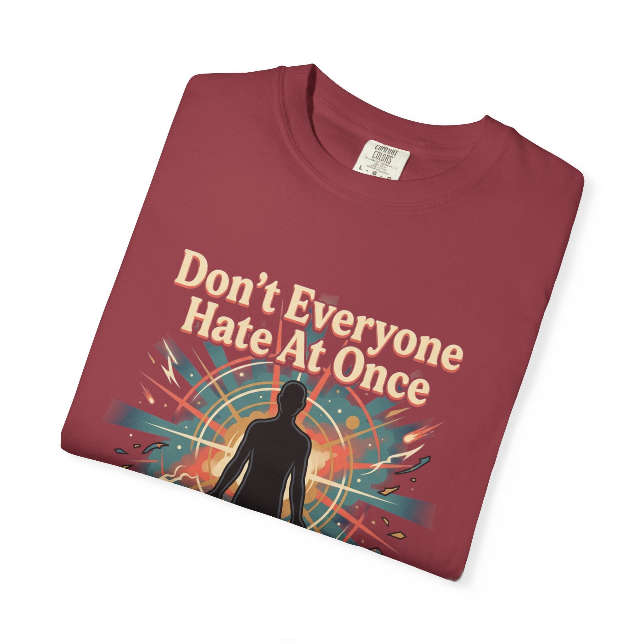 Power Runs Black Don't Everyone Hate Me Once" Retro Silhouette Graphic Tee by Printify