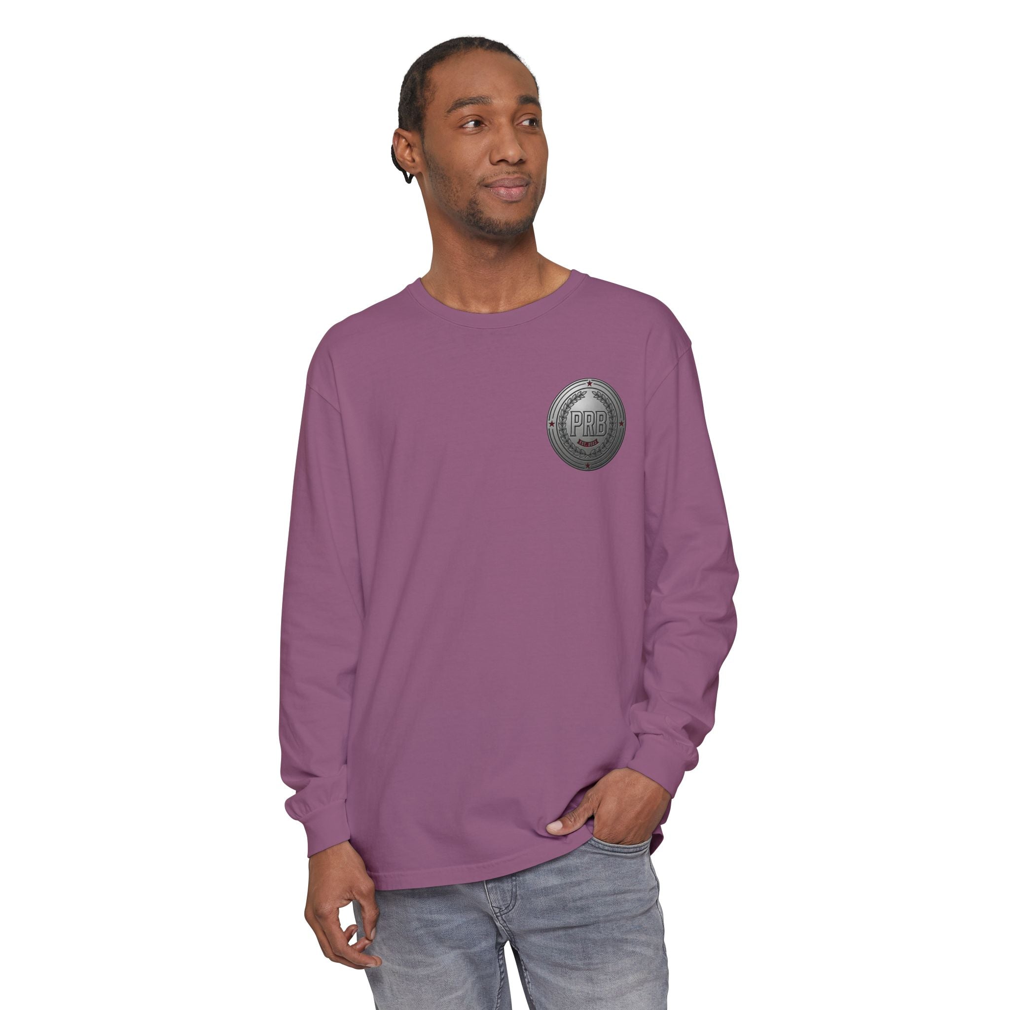 PRB The Starbound Seven graphic long sleeve shirt | cosmic superhero poster by Power Runs Black