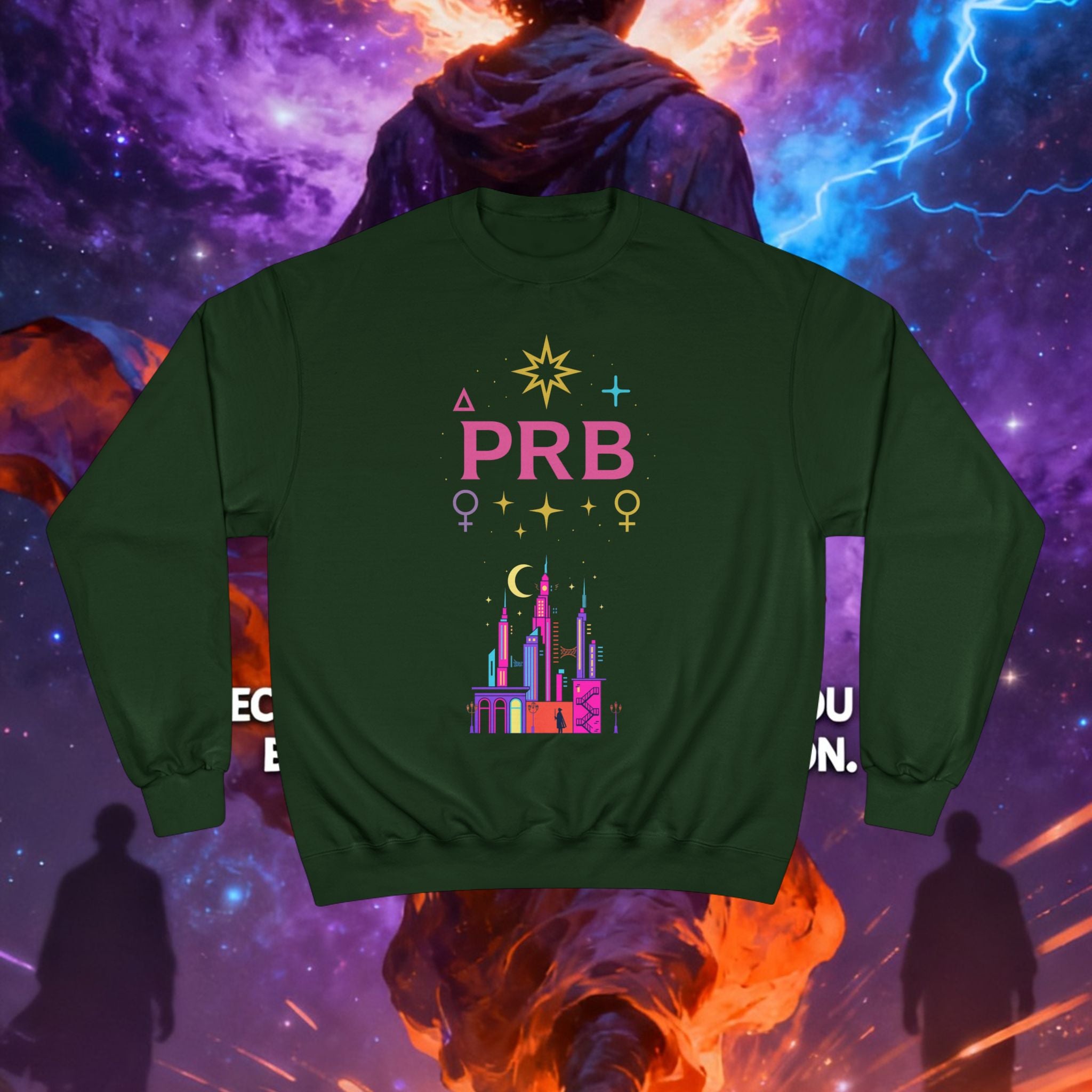 Pretty Rich Bitch by PRB Cityscape Sweatshirt — Colorful Pride-Inspired Urban Graphic by Power Runs Black