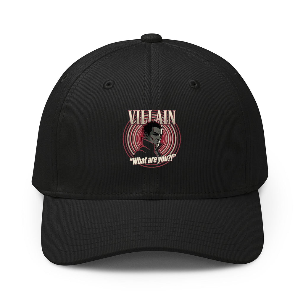 Power Runs Black Retro Portrait Adidas Cap — "What are you Villain" Fan Hat by Power Runs Black
