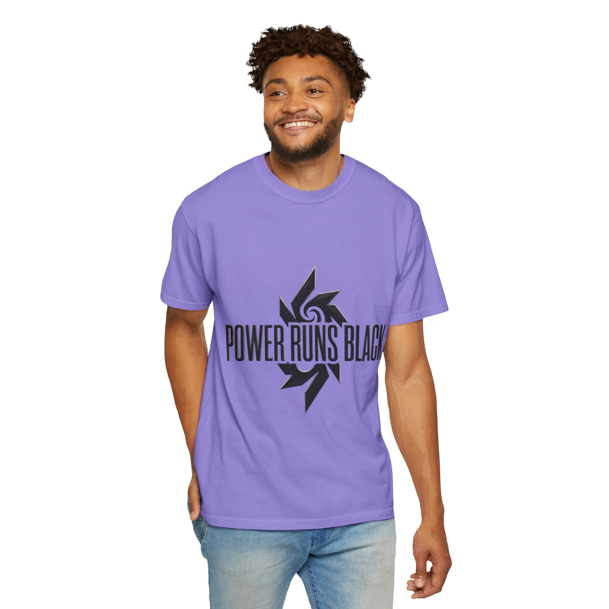 Power Runs Black PRB "Wear The Code" Mystic Shield T-Shirt — Geometric Sigil Graphic Tee by Printify