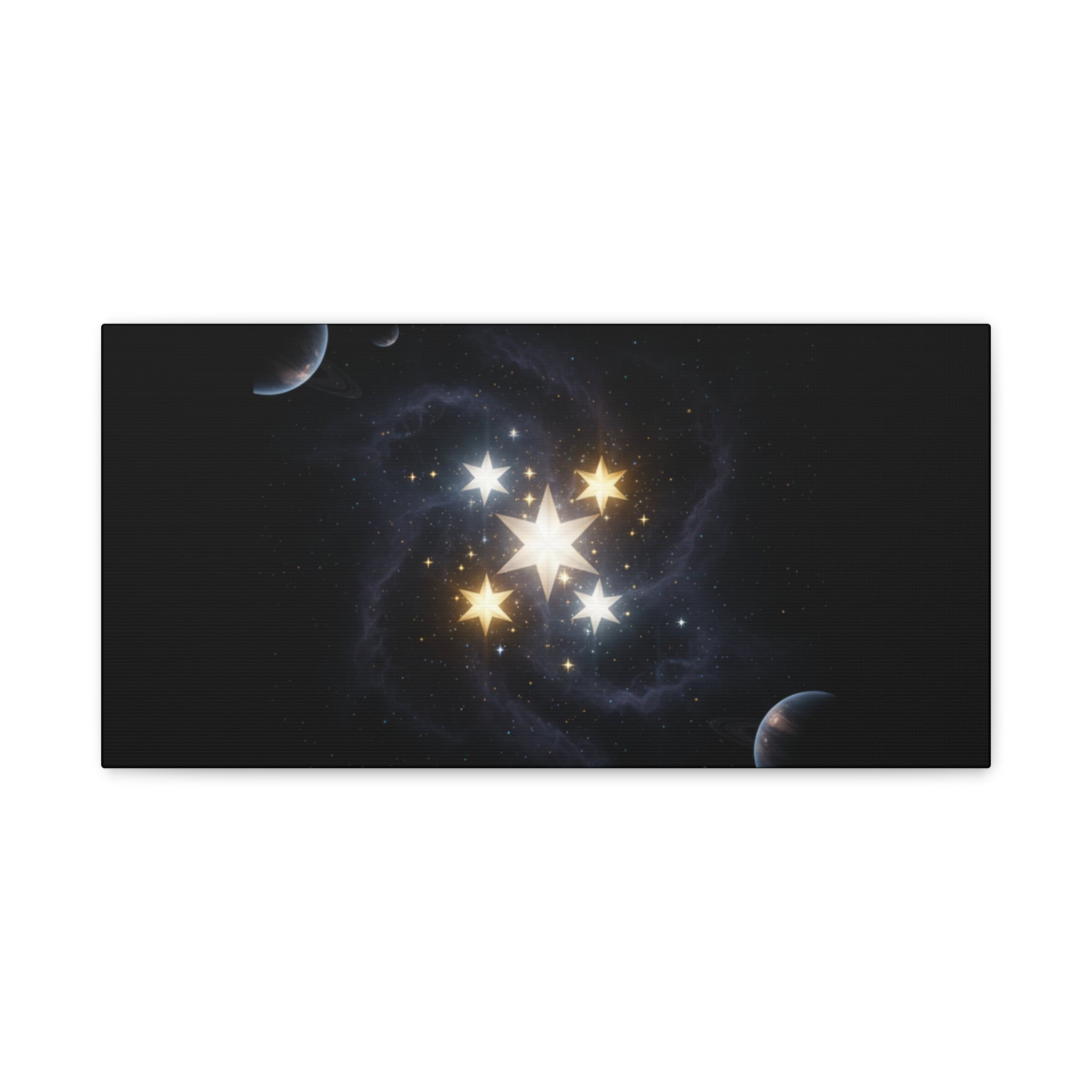 PRB Celestial Star Cluster Matte Canvas Print — Cosmic Planets Wall Art by Printify