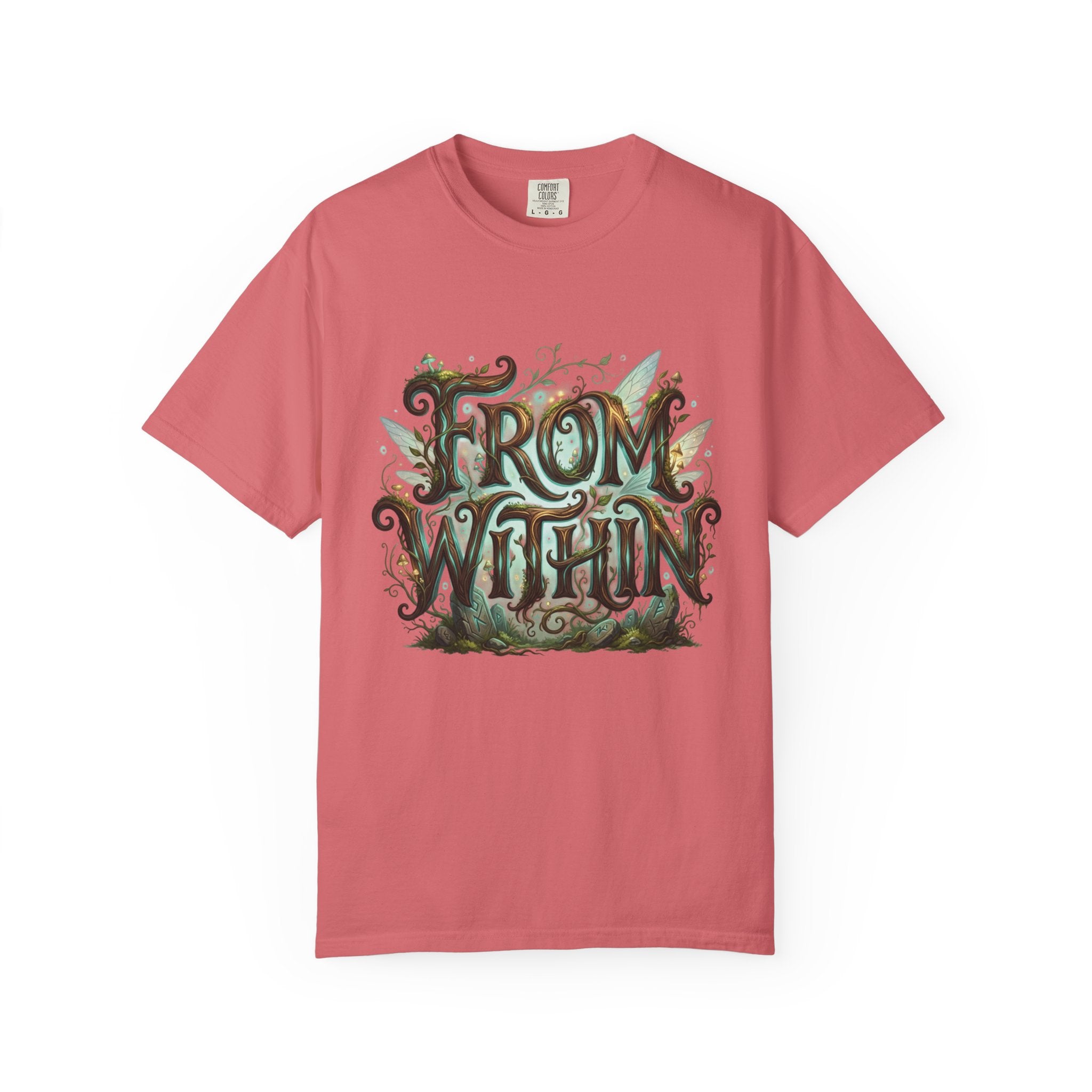 PRB From Within T-shirt | Nature Typography Forest Illustration by Power Runs Black