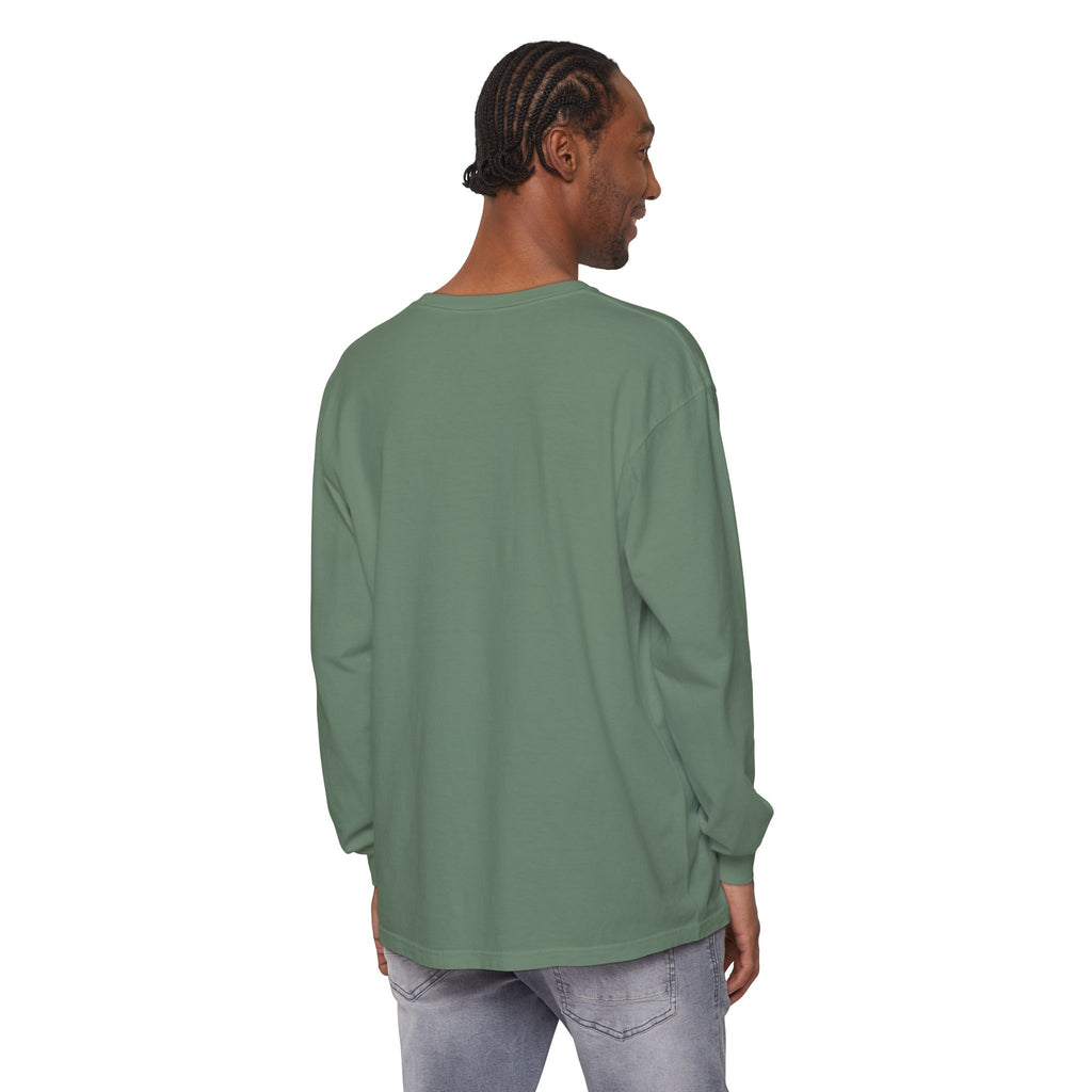 PRB Neon City Skyline Long Sleeve Shirt | Urban Nightscape Illustration by Power Runs Black
