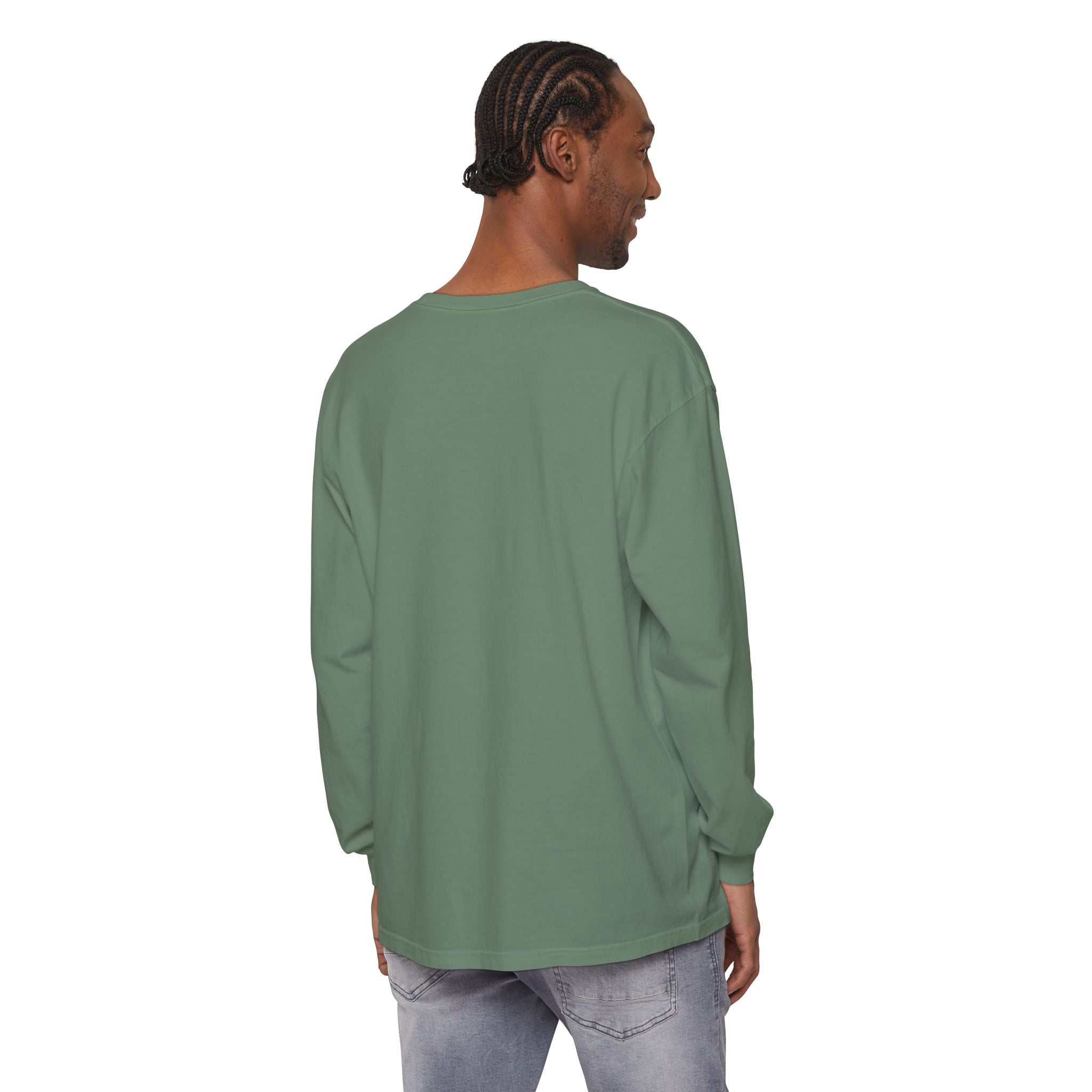 PRB Neon City Skyline Long Sleeve Shirt | Urban Nightscape Illustration by Power Runs Black