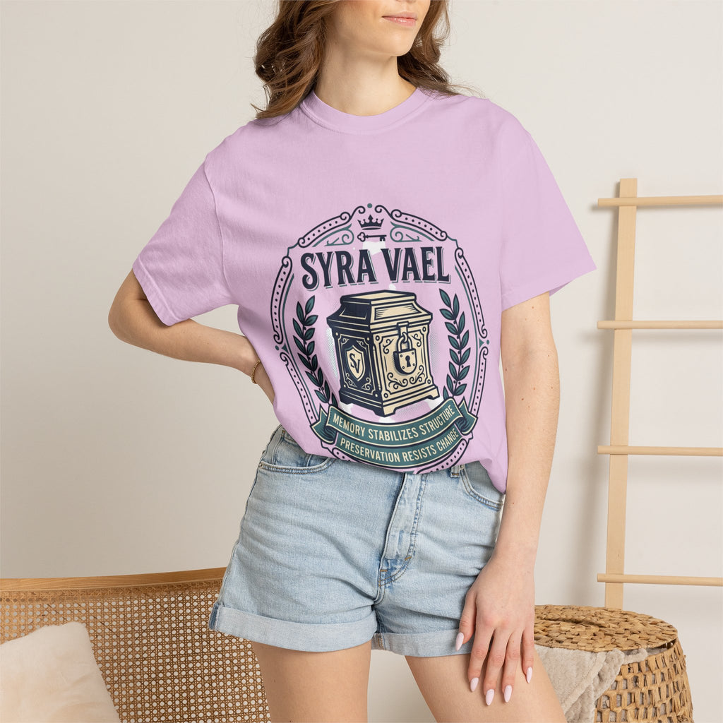 Power Runs Black PRB — Syra Vael Vintage Crest Tee by Power Runs Black