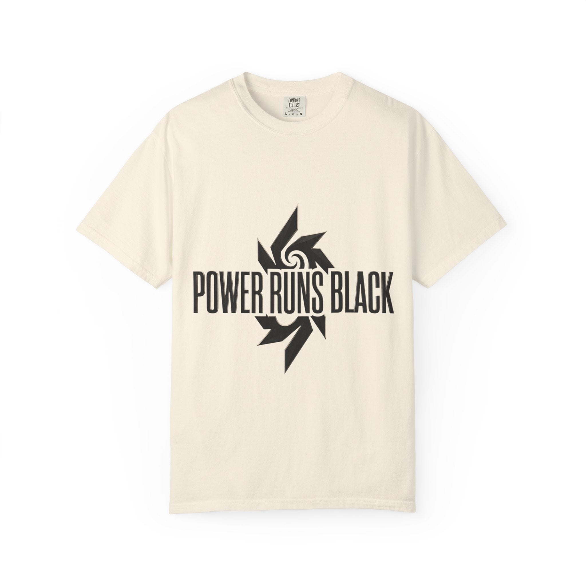 Power Runs Black PRB "Wear The Code" Mystic Shield T-Shirt — Geometric Sigil Graphic Tee by Printify