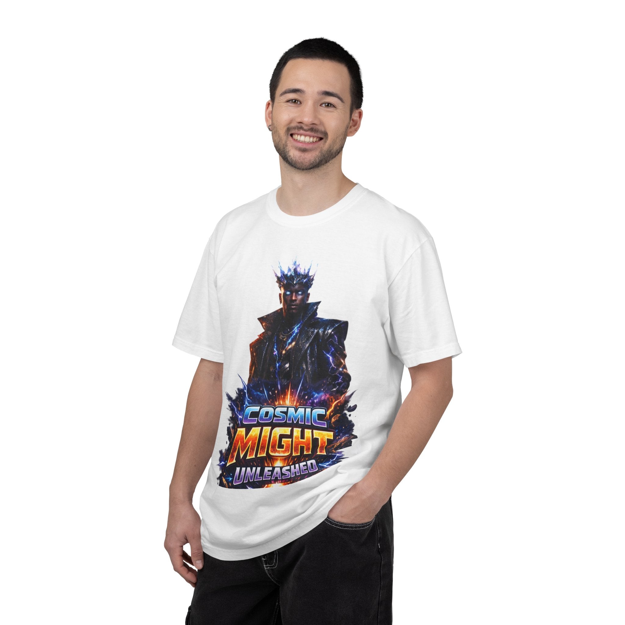 PRB Cosmic Might Unleashed T-shirt | Space Warrior Graphic Tee by Printify