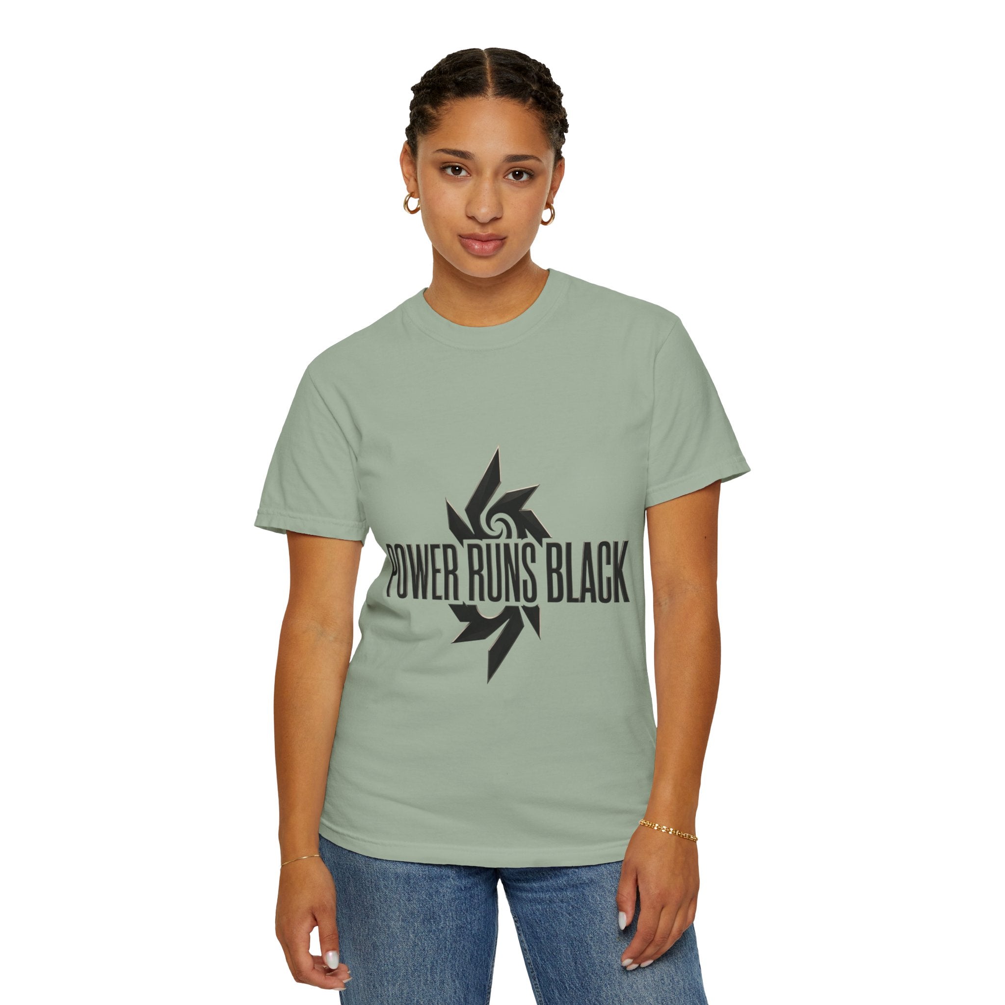 Power Runs Black PRB "Wear The Code" Mystic Shield T-Shirt — Geometric Sigil Graphic Tee by Printify