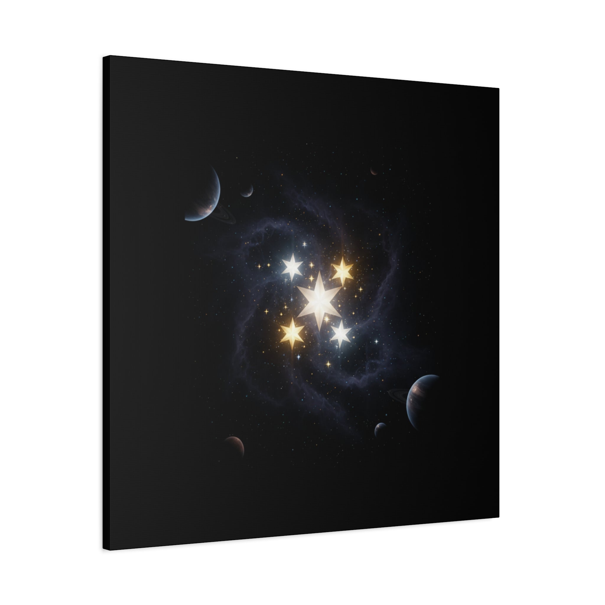 Power Runs Black PRB Glowing Star Constellation Canvas by Power Runs Black