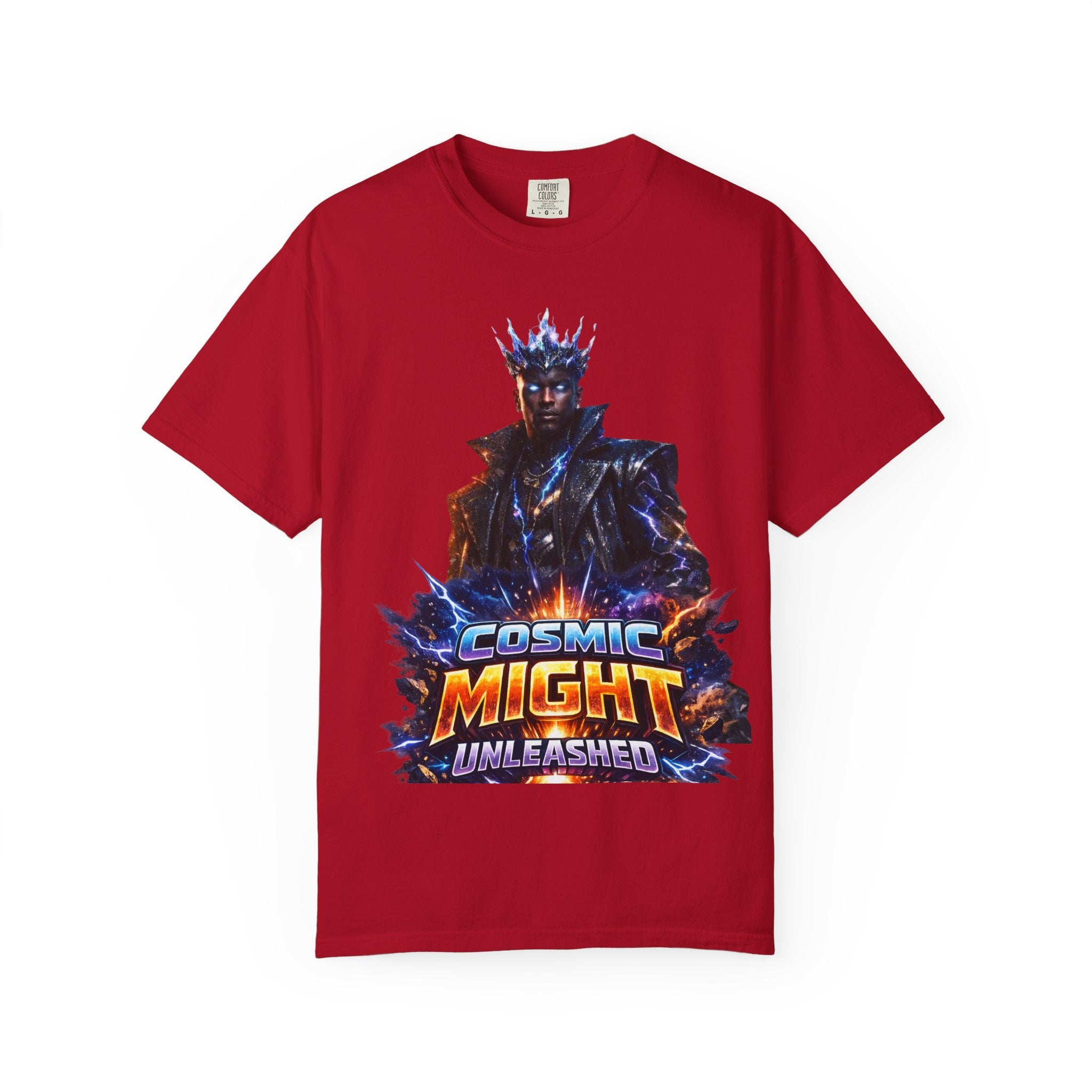 PRB Cosmic Might Unleashed T-shirt | Space Warrior Graphic Tee by Power Runs Black