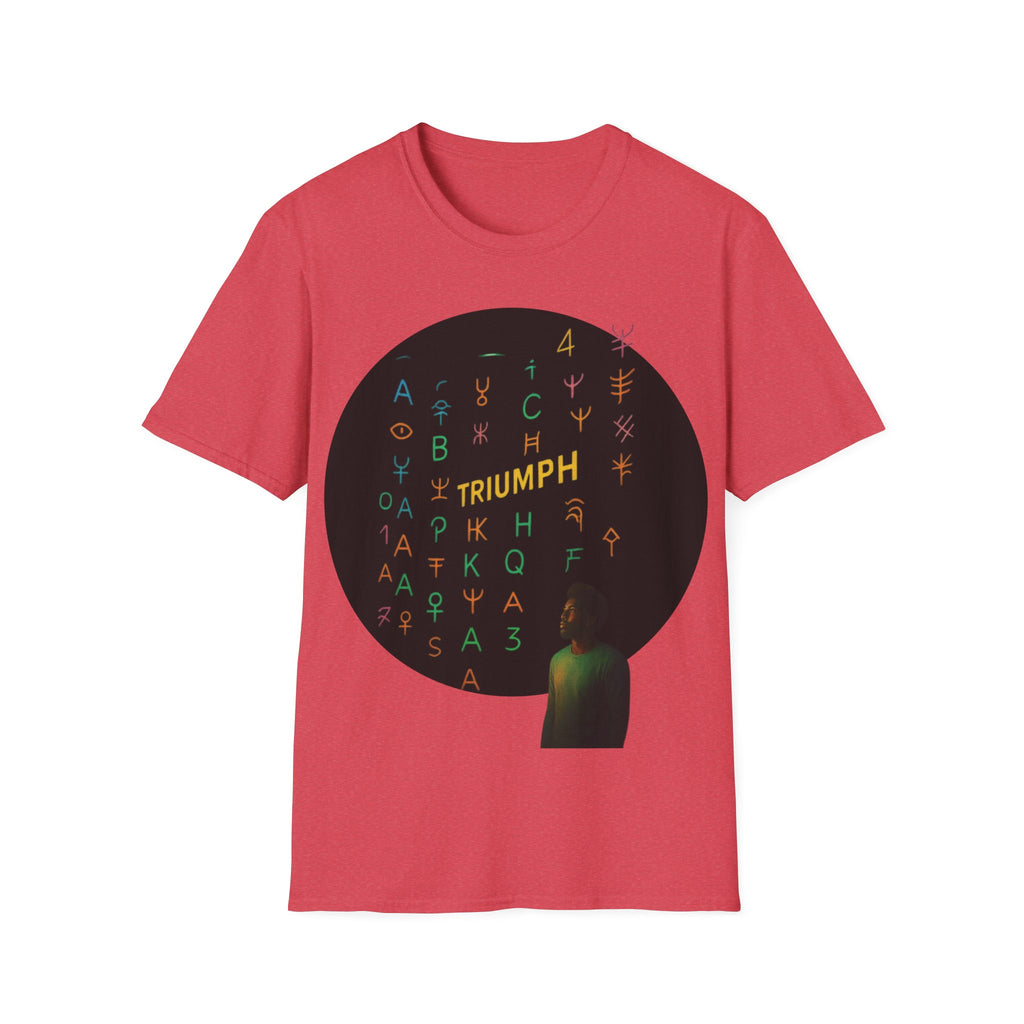 PRB Triumph Afro Hair Silhouette T-Shirt | Black Hair Alphabet Design by Printify