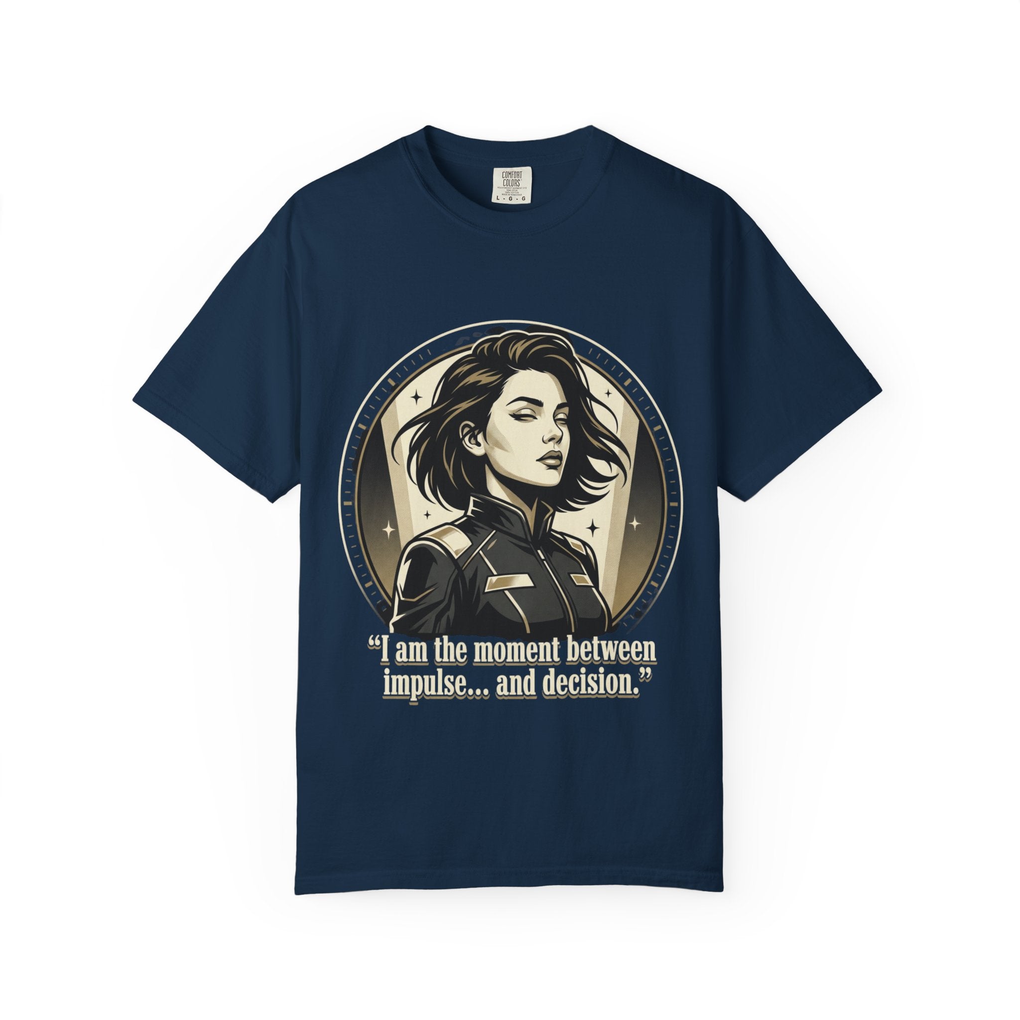 Power Runs Black Retro Space Captain Portrait T-Shirt — 'Fearless Commander' Graphic Tee by Power Runs Black