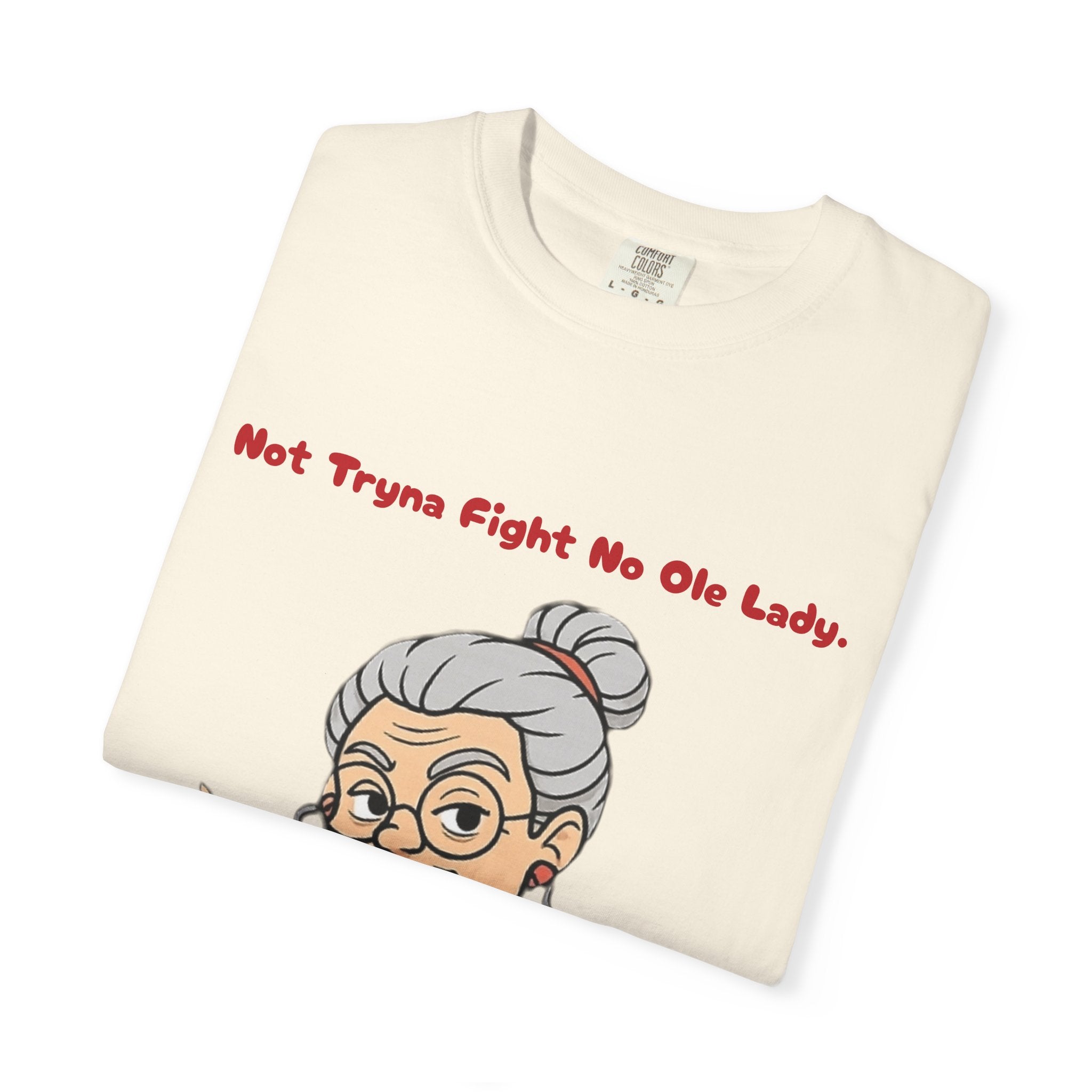 PRB Not Tryna Fight No Ole Lady T-shirt | Funny Grandma Graphic Tee by Printify