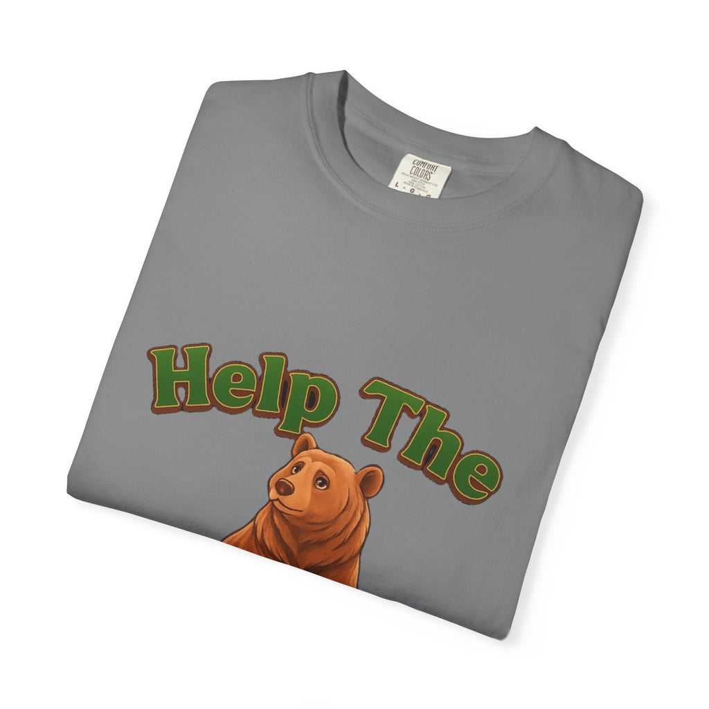PRB Help The Bear T-shirt | Cute Sitting Bear Illustration by Printify