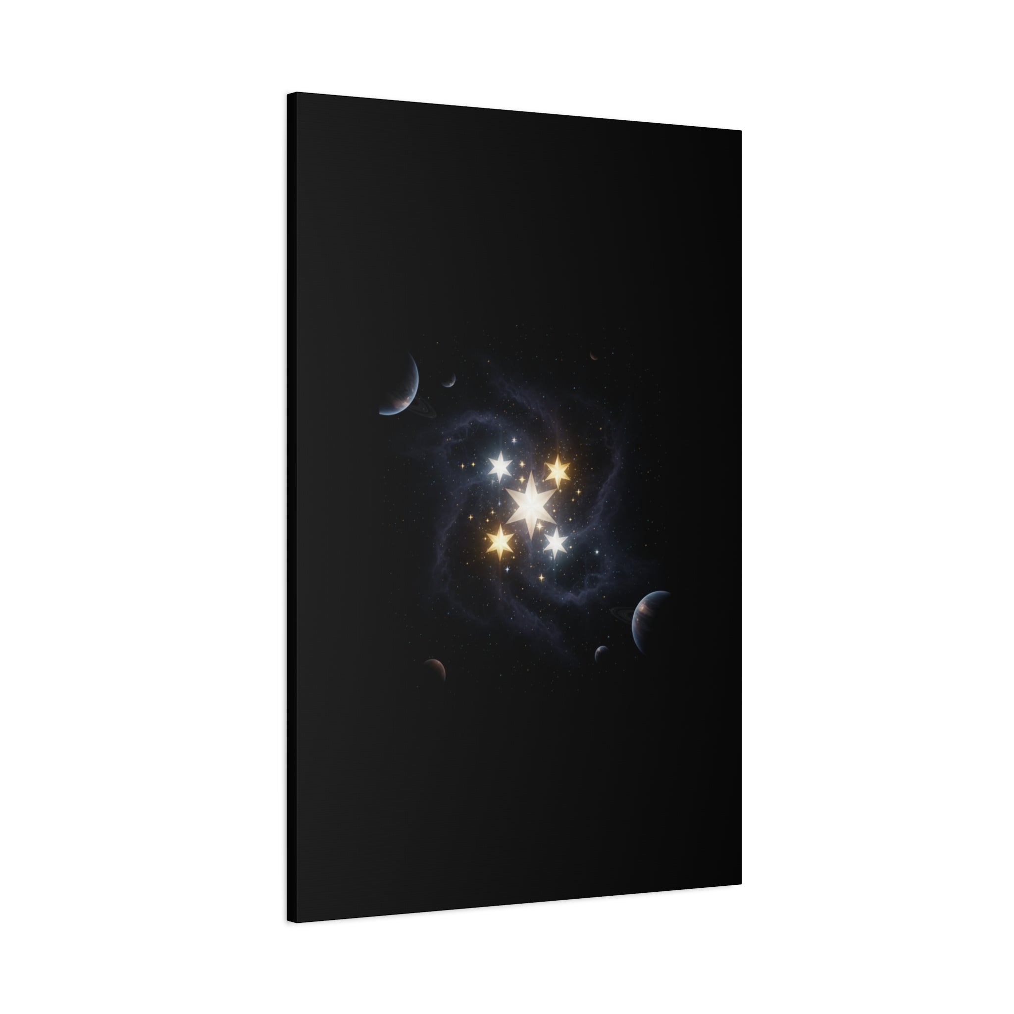 PRB Celestial Star Cluster Matte Canvas Print — Cosmic Planets Wall Art by Printify