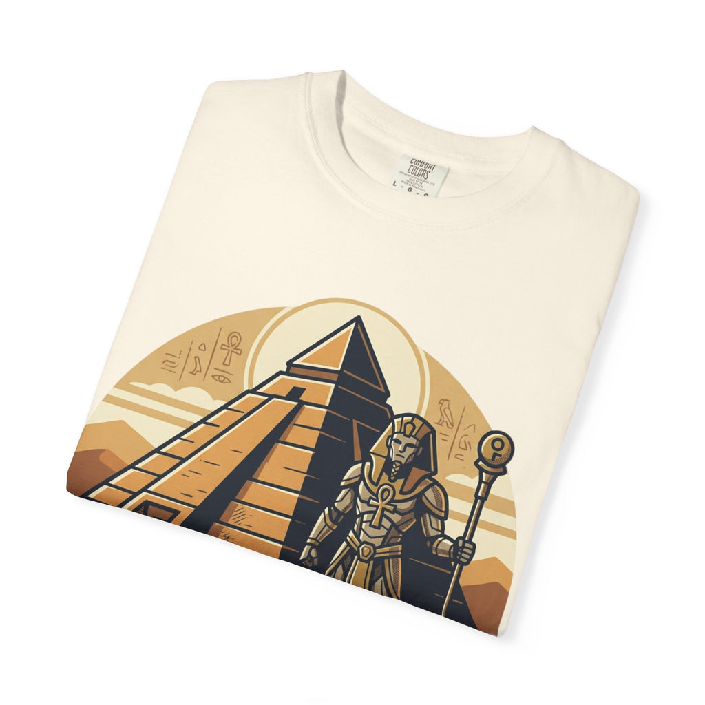Power Runs Black PRB Guardian Unit T-Shirt — Egyptian Pyramid Sci‑Fi Graphic Tee by Printify
