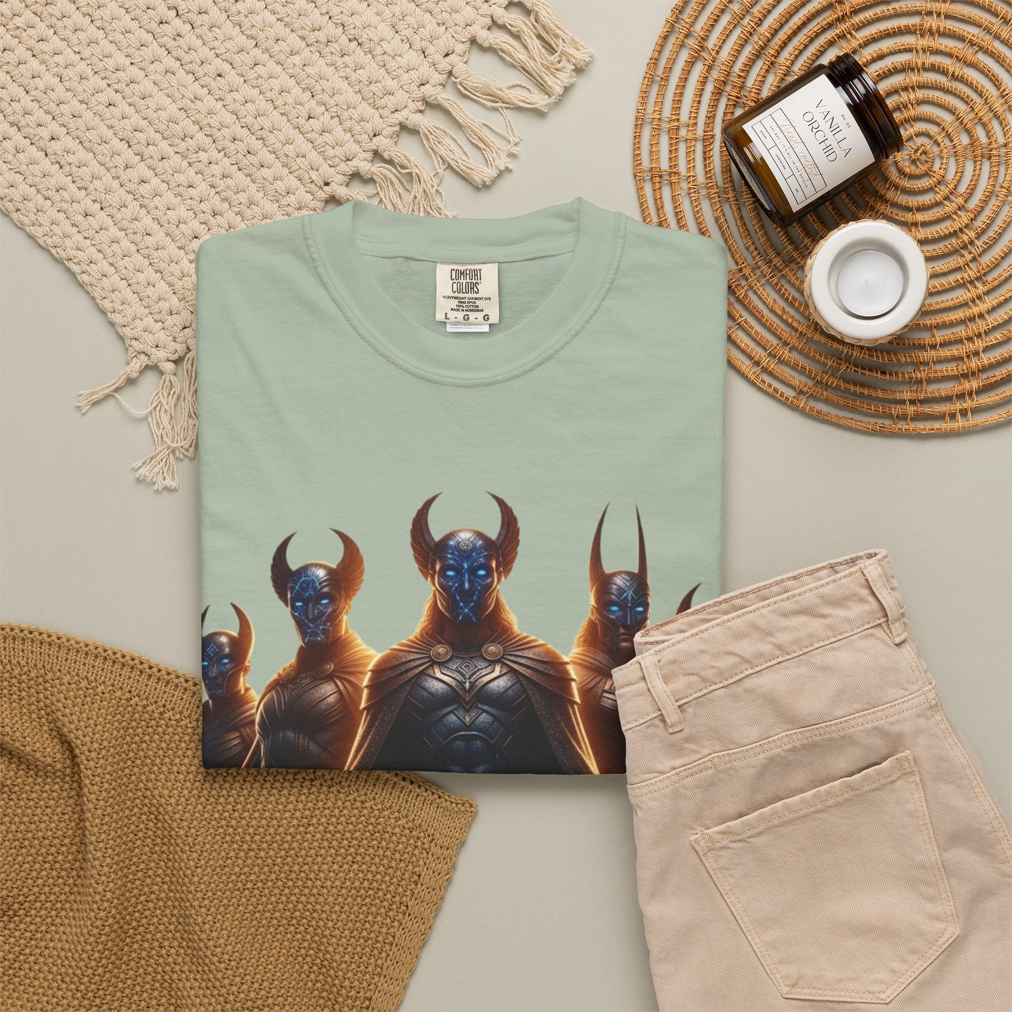 Power Runs Black PRB Dark Legion Graphic T-Shirt — Horned Warriors Fantasy Tee by Power Runs Black