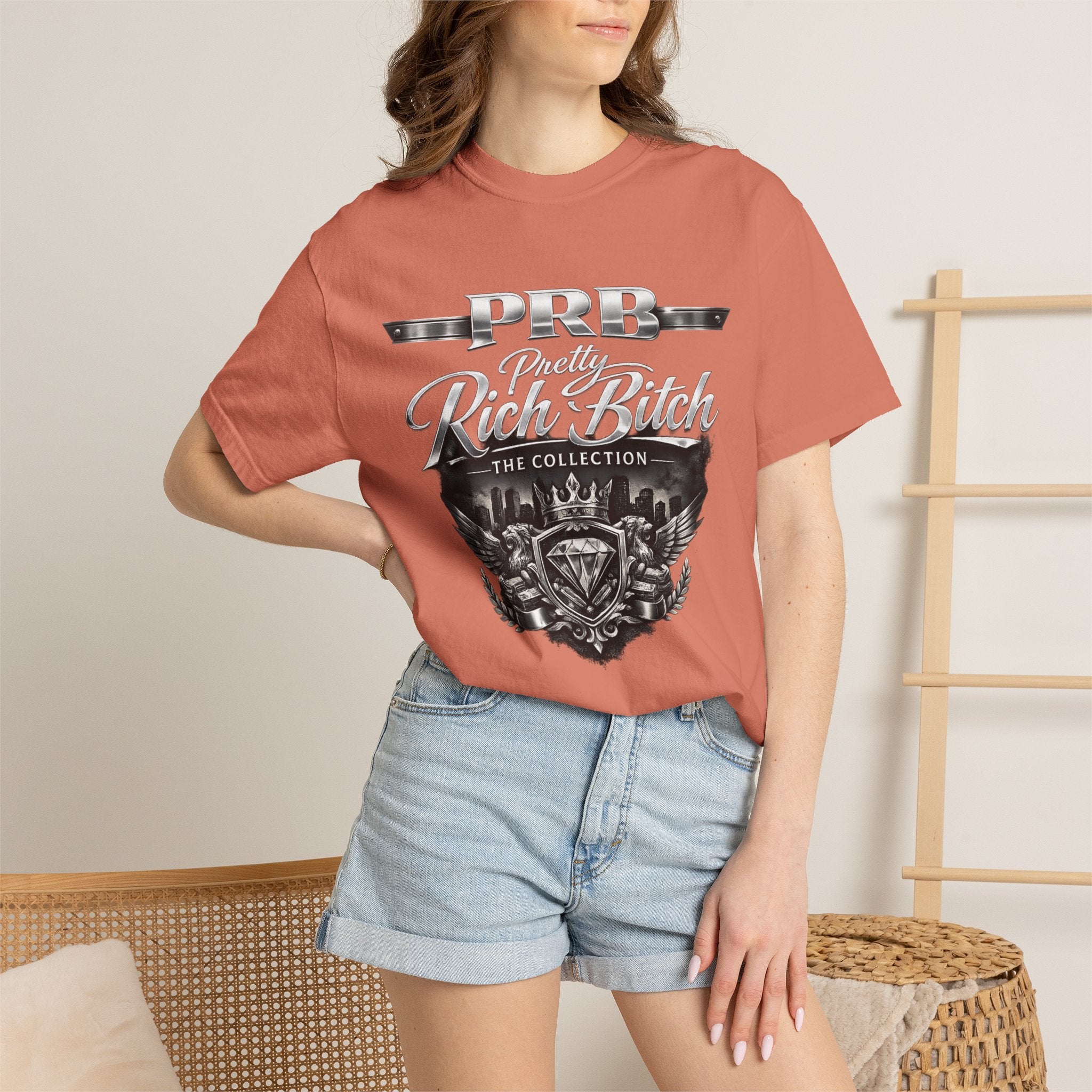 PRB Rebel Biker Crest T-Shirt | Vintage Motorcycle Emblem Tee by Power Runs Black