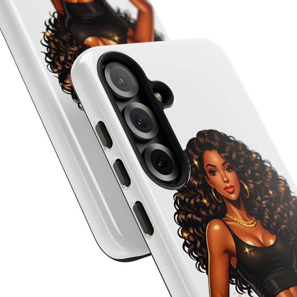 Pretty Rich Bitch by PRB Curly Hair Phone Case by Printify