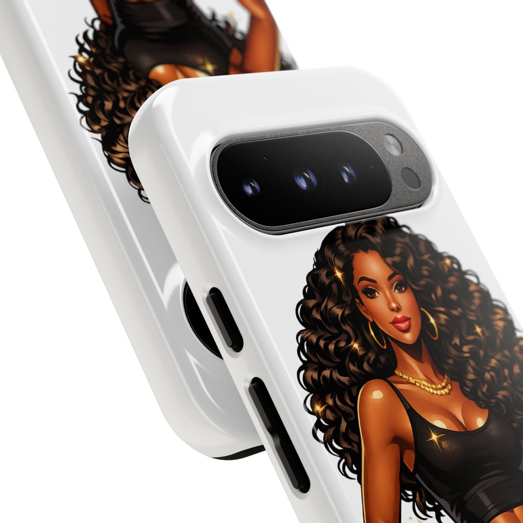 Pretty Rich Bitch by PRB Curly Hair Phone Case by Printify