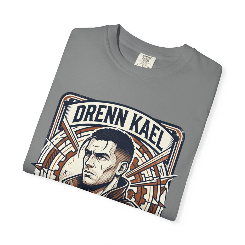 Power Runs Black PRB Drenn Kael Portrait T-Shirt — "Rebellion Twists the Axis" Graphic Tee by Printify