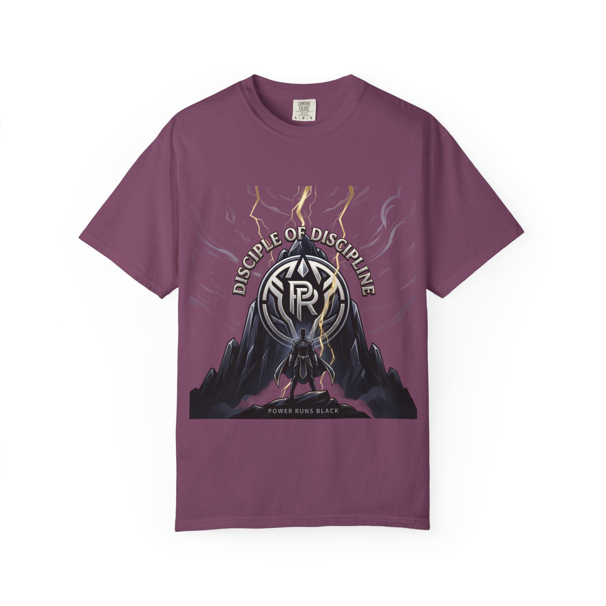Printify PRB Disciple of Discipline logo mountain graphic T-Shirt | Crest emblem tee - T-Shirt