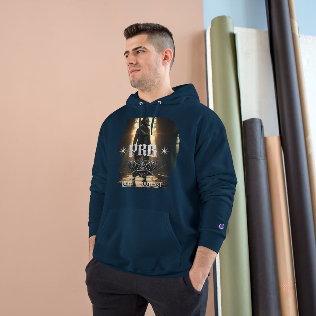 PRB Champion Hoodie — Vintage Tour Graphic Pullover by Power Runs Black