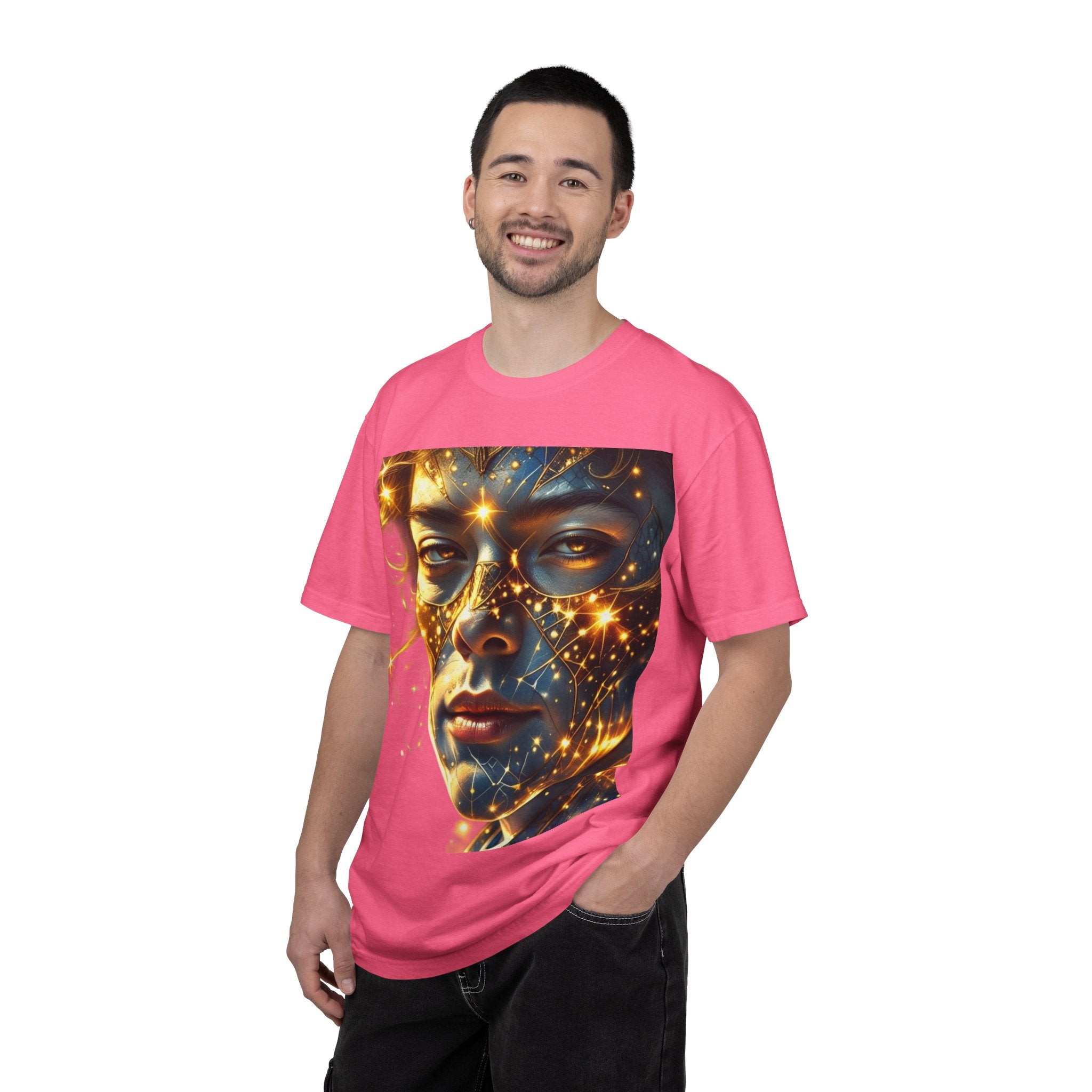 PRB Celestial Glow Unisex Graphic T-Shirt | Luminous Portrait Tee by Power Runs Black