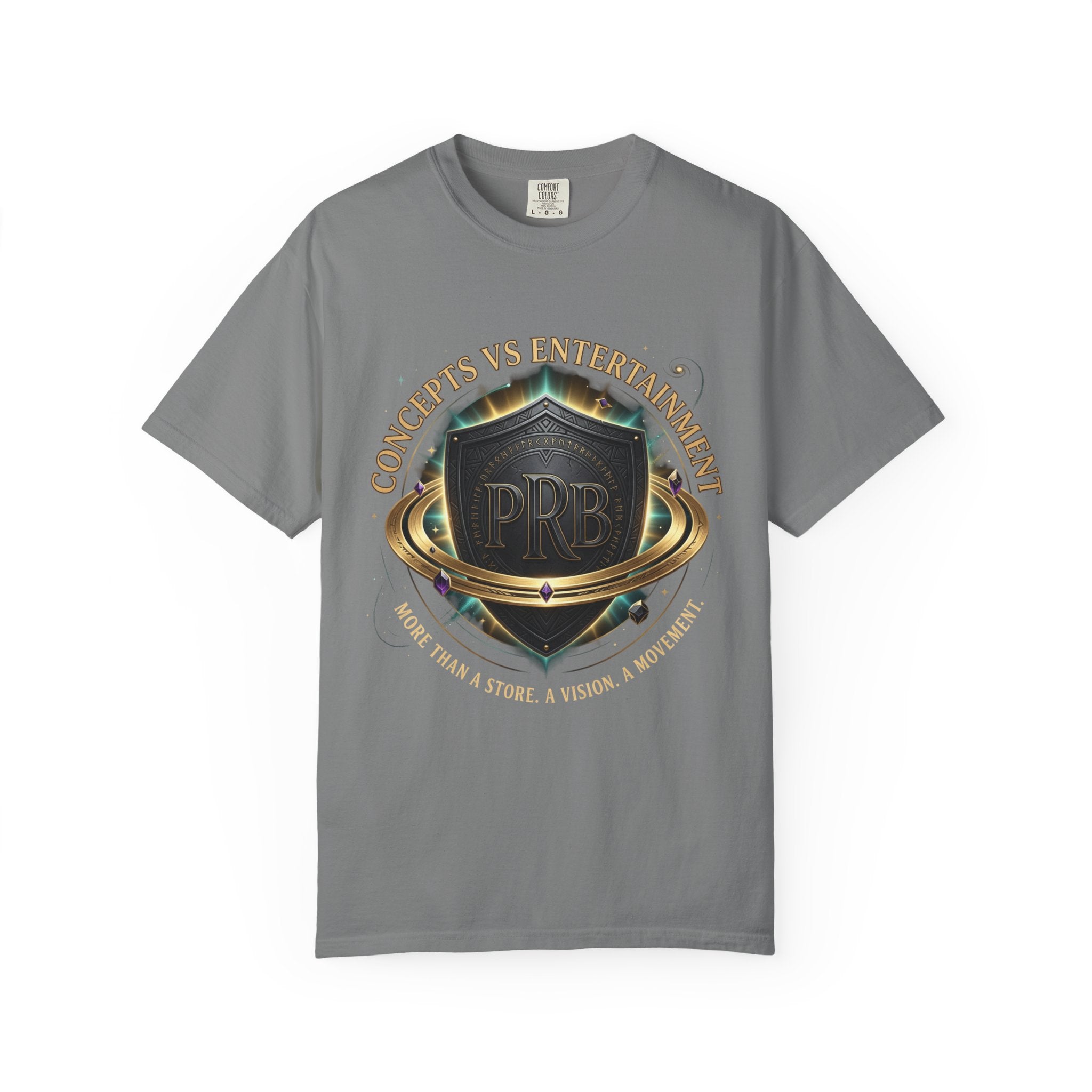 Concepts VS Entertainment Emblem Graphic T-Shirt | Heraldic Crest Tee by Printify