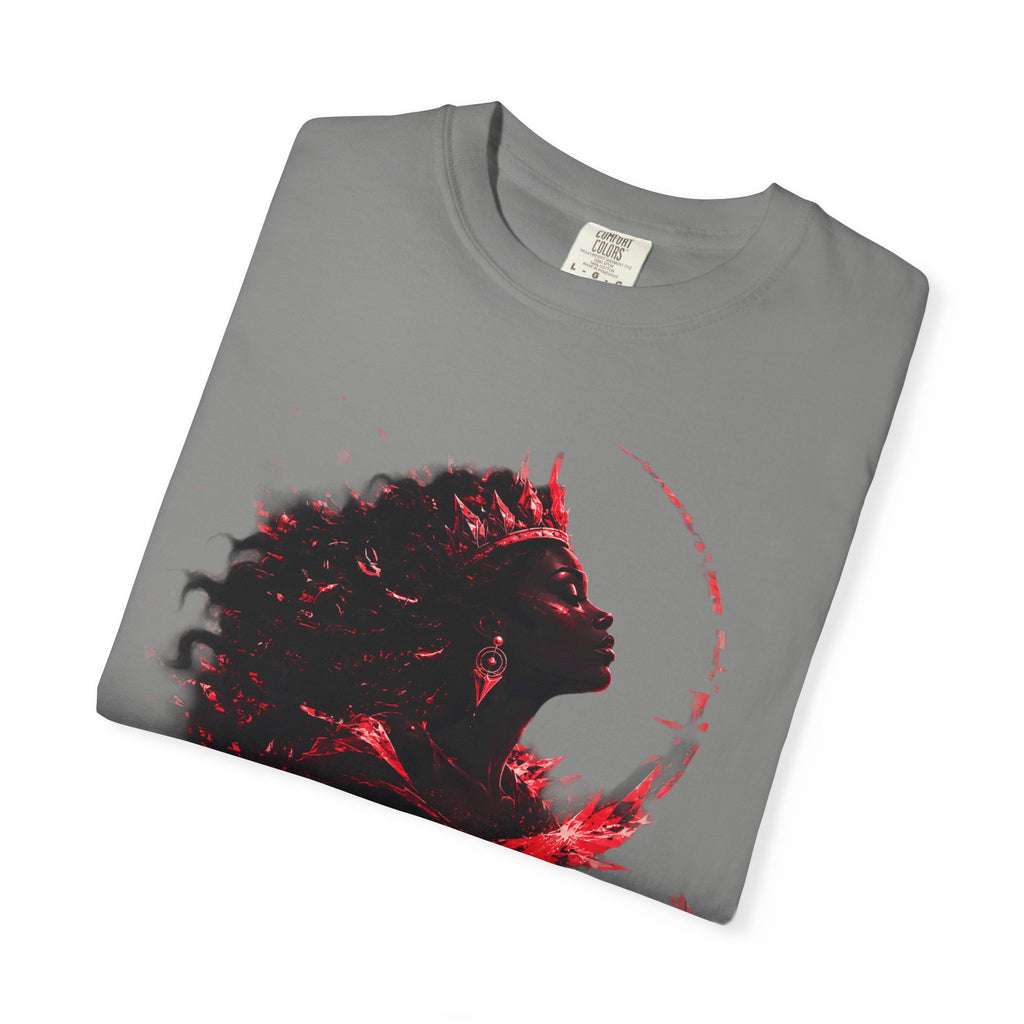 Power Runs Black Crown T-Shirt | Gothic Silhouette Artwork by Power Runs Black