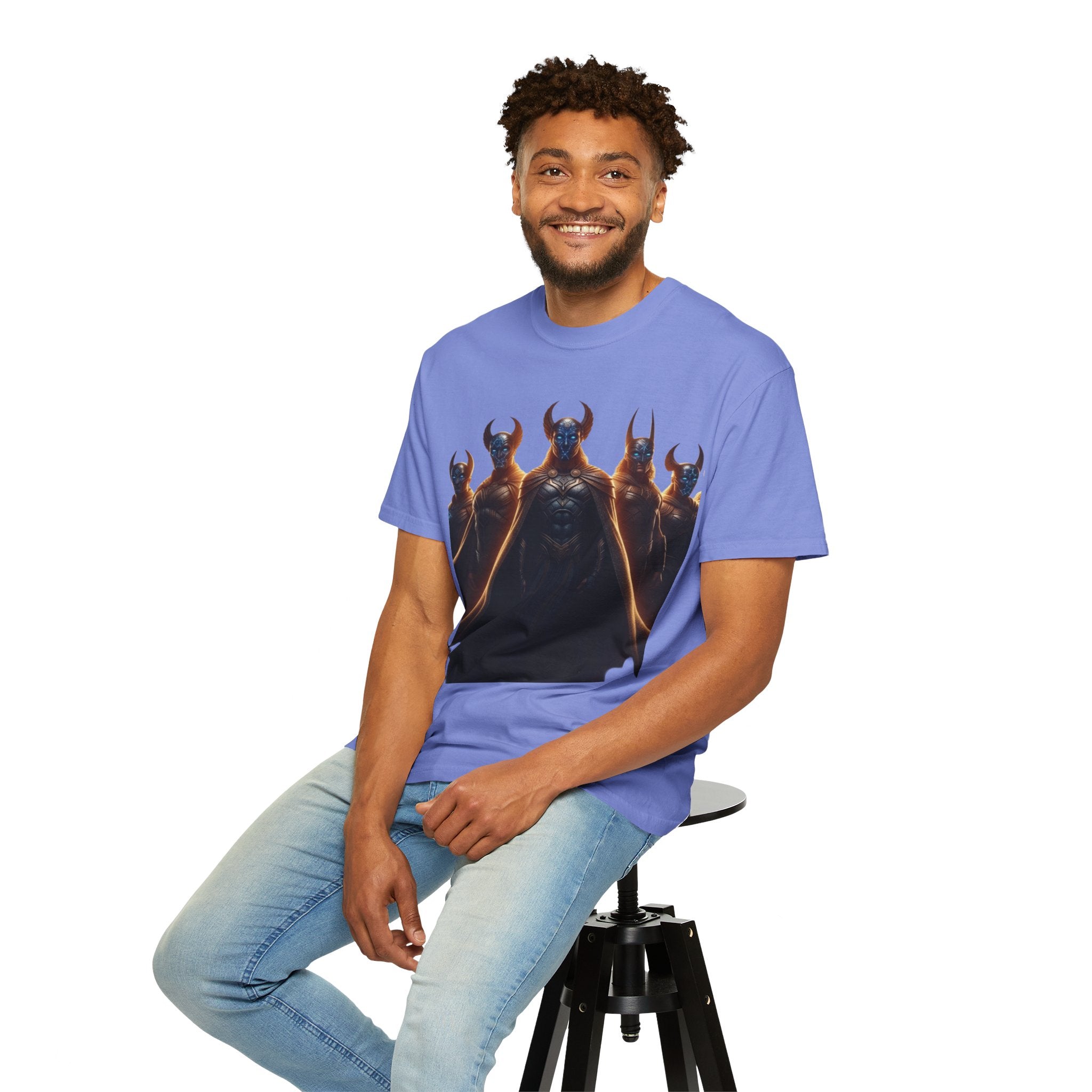 Power Runs Black PRB Dark Legion Graphic T-Shirt — Horned Warriors Fantasy Tee by Power Runs Black