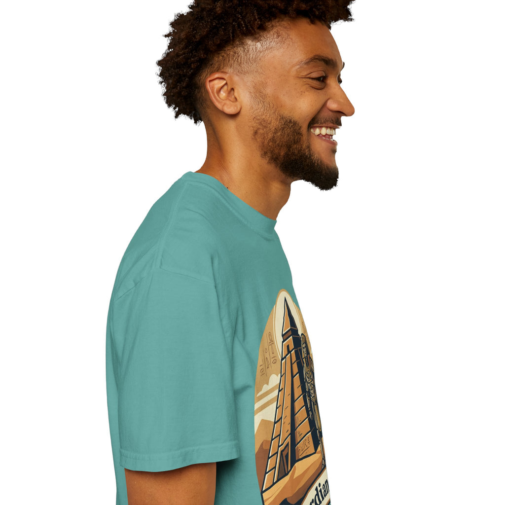 Power Runs Black PRB Guardian Unit T-Shirt — Egyptian Pyramid Sci‑Fi Graphic Tee by Power Runs Black