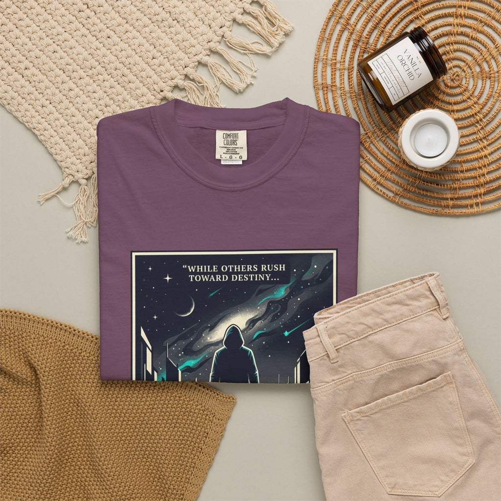 Power Runs Black Astra Sci‑Fi Graphic T-Shirt — "I walk toward understanding" Poster Design by Power Runs Black