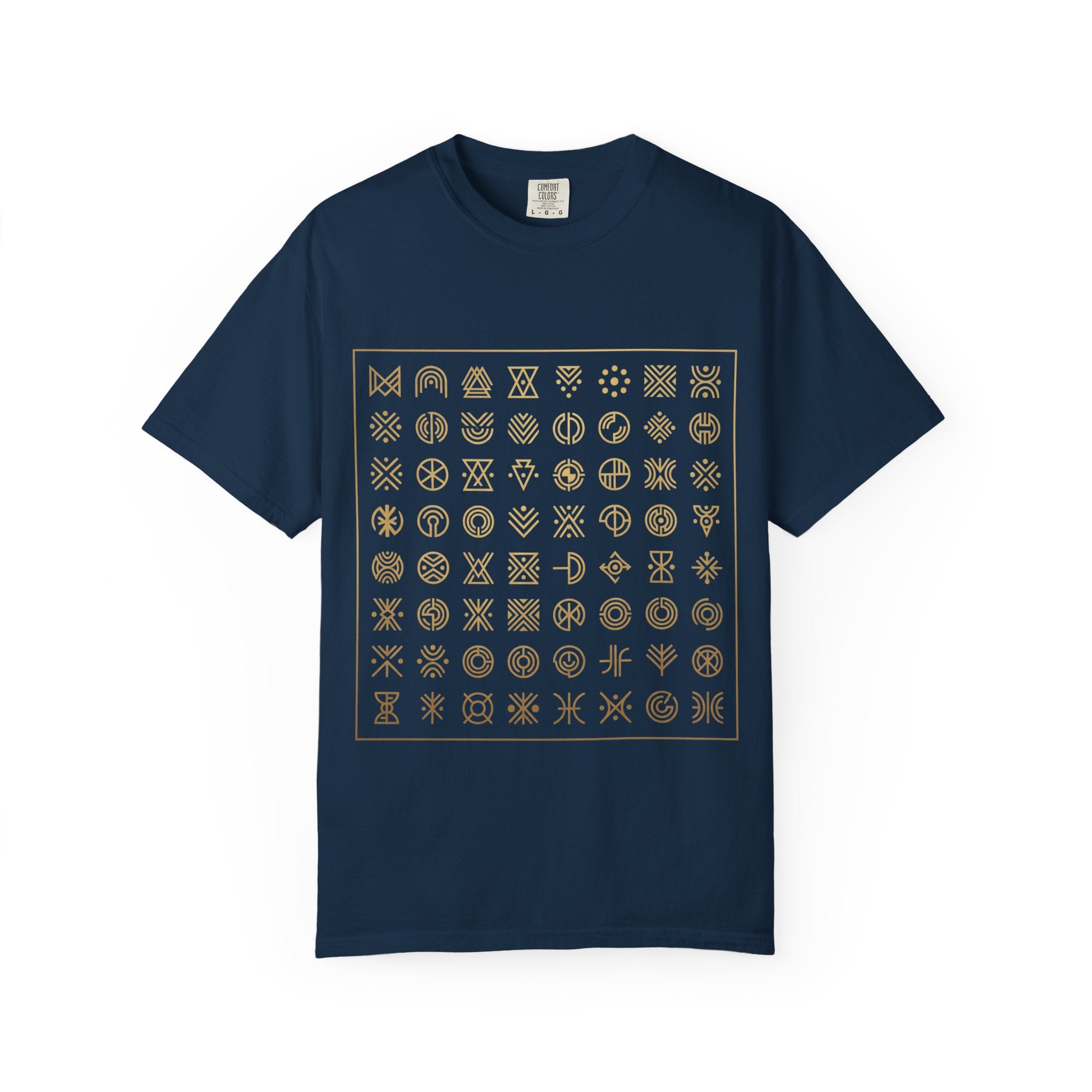 PRB Symbol Grid Graphic Tee — Garment-Dyed Heavyweight Cotton | Power Runs Black by Power Runs Black