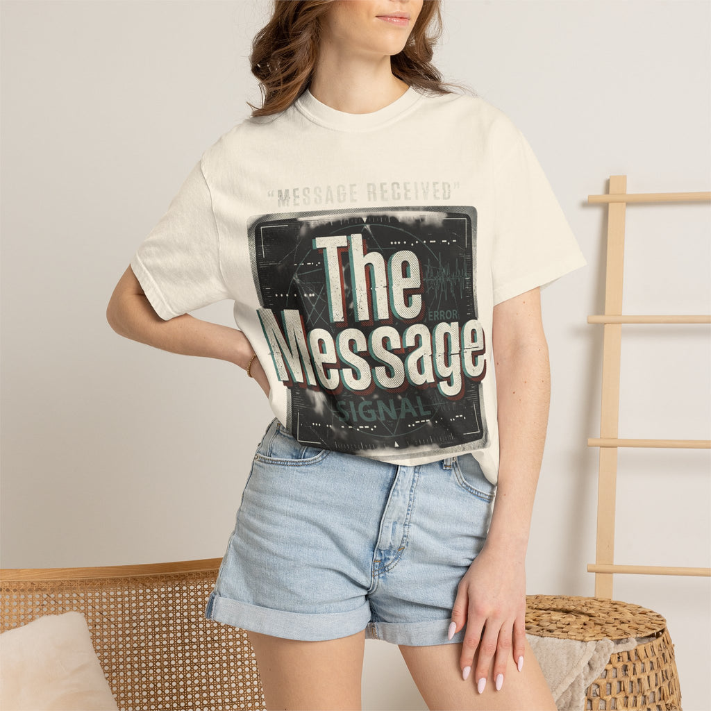 Power Runs Black PRB The Message Signal T-Shirt — Retro Graphic Tee with 'Message Received' Design by Power Runs Black