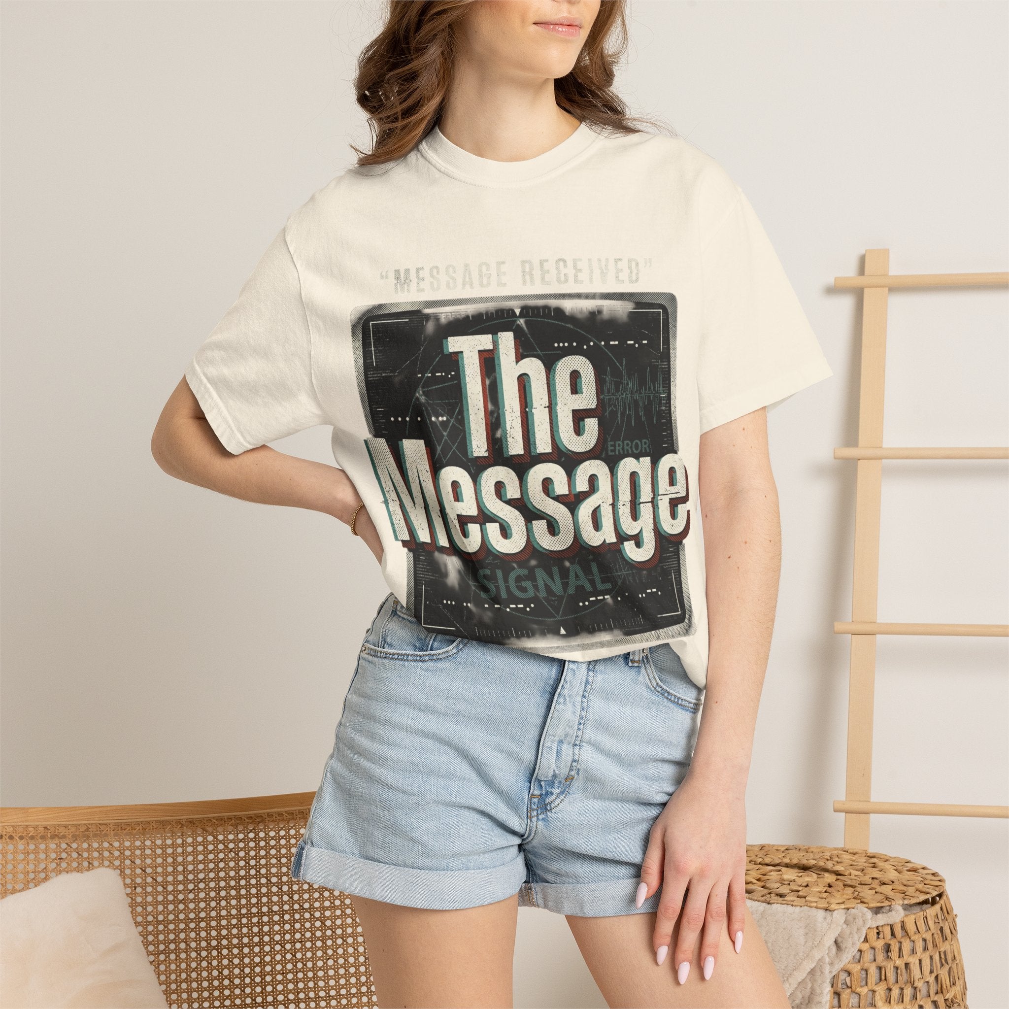 Power Runs Black PRB The Message Signal T-Shirt — Retro Graphic Tee with 'Message Received' Design by Power Runs Black